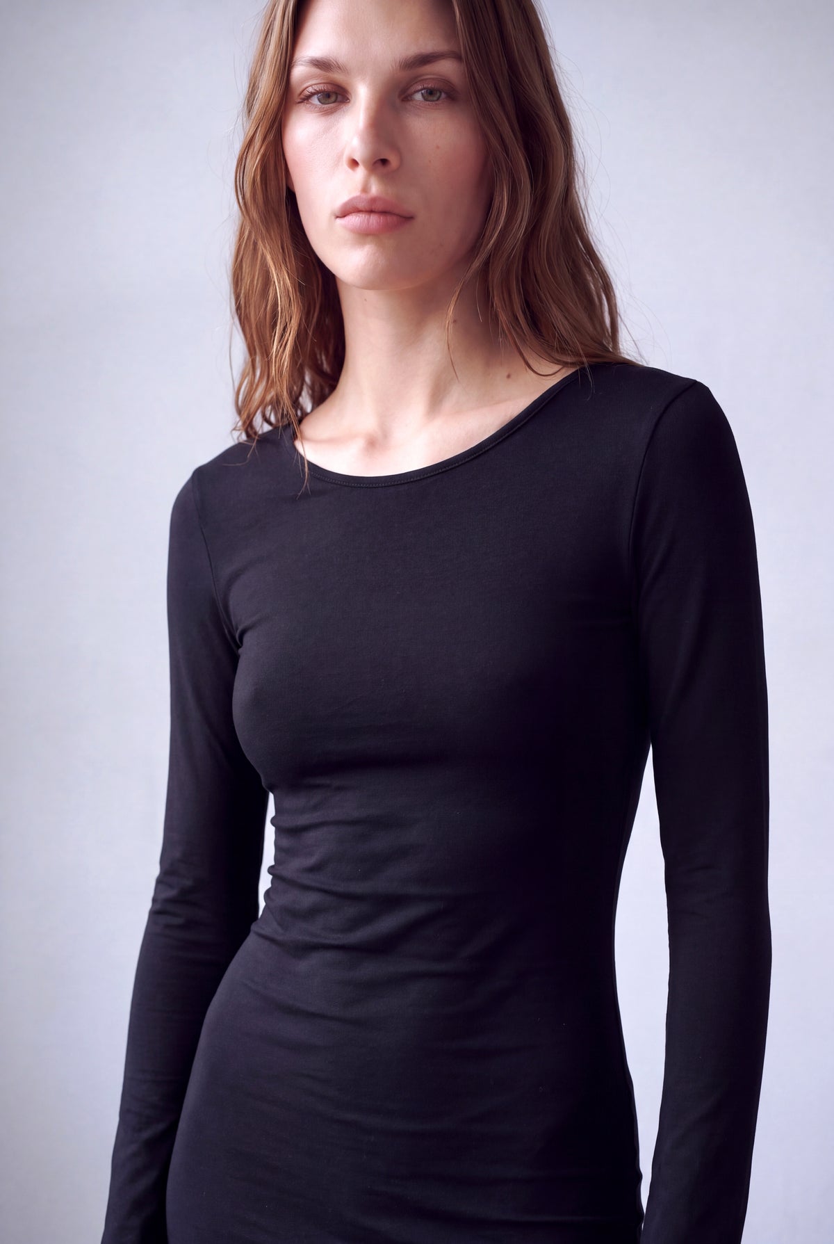 Siyah Kadın Siyah Viskon Kayık Yaka Uzun Kollu Arka Dekolteli Elbise MAISY - Dress - Westmark London EU(TR) Store Organik Pamuklu Sürdürülebilir Moda