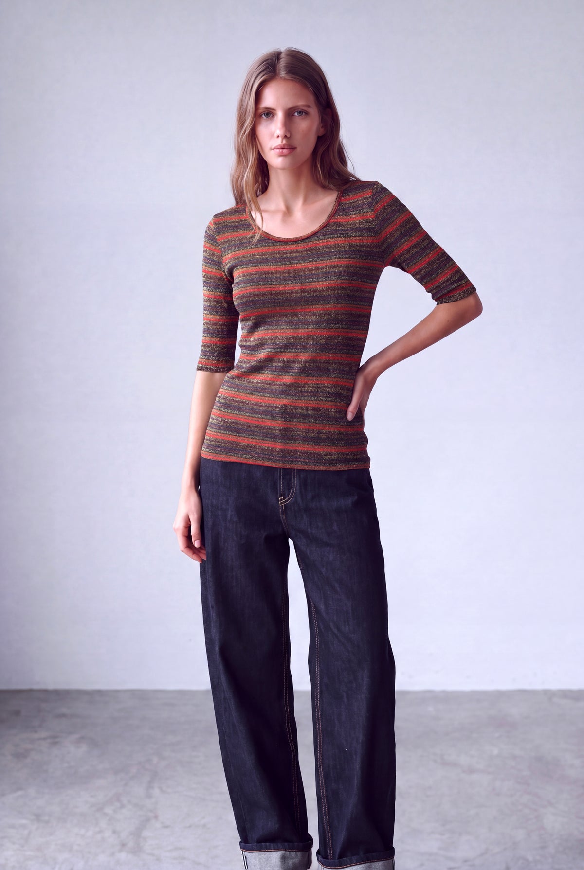 Işıltılı Çok Renkli Kadın Işıltılı Çok Renkli Viskon Karışımlı Bisiklet Yaka 2/4 Kol Işıltılı kumaş Bluz WILLOW - Top - Westmark London EU(TR) Store Organik Pamuklu Sürdürülebilir Moda