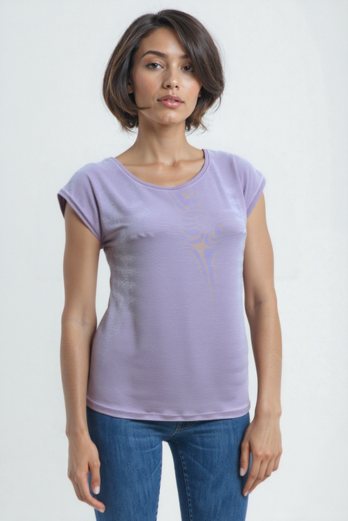 Açık Pembe Bisiklet Yaka Pamuklu Kadın Kısa Kollu T-Shirt BETTY O-NECK TOP - T-Shirt - Westmark London EU(TR) Store Organik Pamuklu Sürdürülebilir Moda
