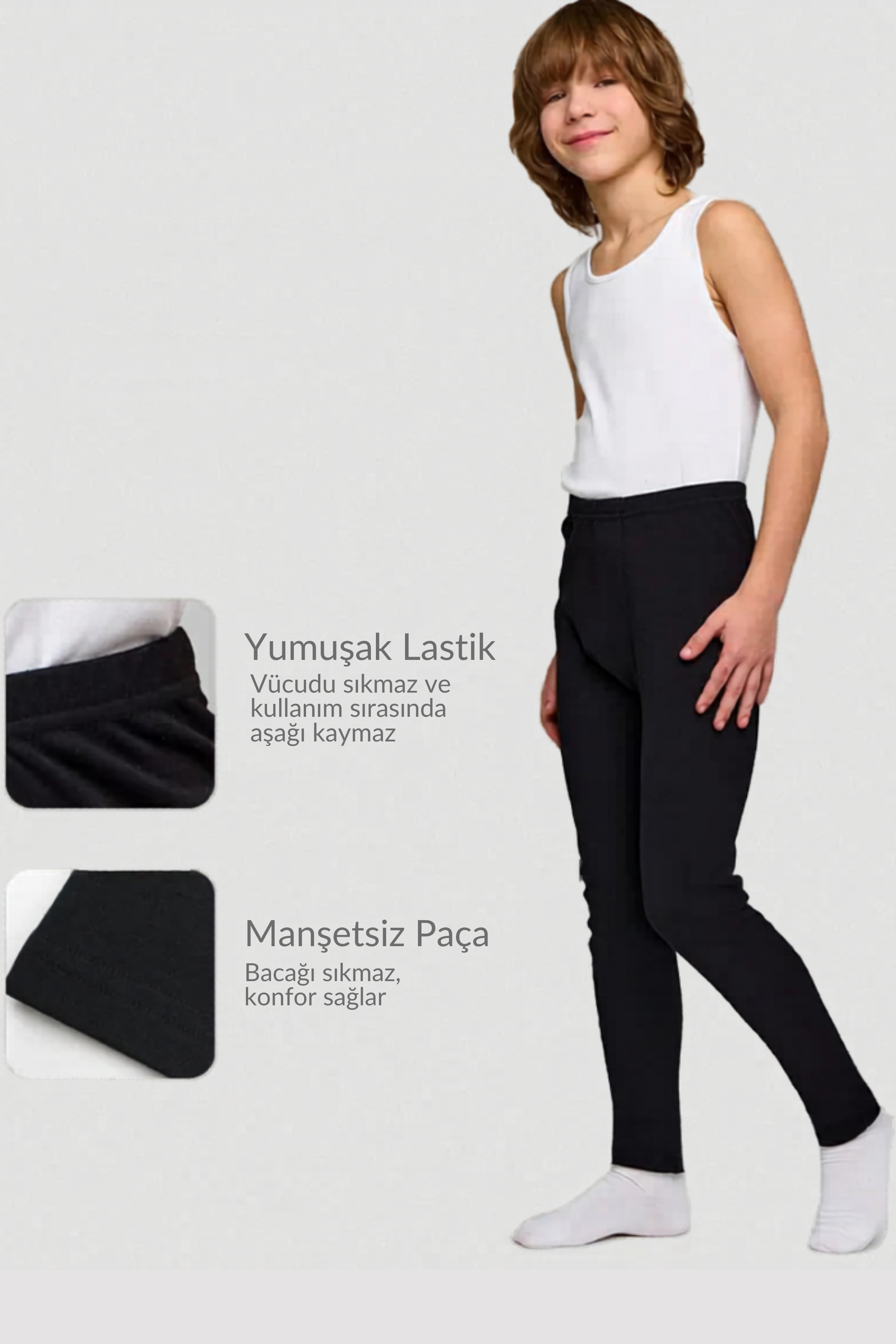 Siyah İnterlok Pamuk Erkek Çocuk Alt / Rahat Ev İçlik LCSIMON - Pants - Westmark London EU(TR) Store Organik Pamuklu Sürdürülebilir Moda