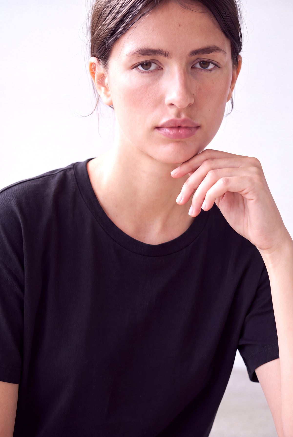 Siyah Kadın Siyah Pamuklu Bisiklet Yaka Kısa Kollu Düşük Omuz Sırt Cut Out Detaylı T-Shirt CHELSEA - Top - Westmark London EU(TR) Store Organik Pamuklu Sürdürülebilir Moda