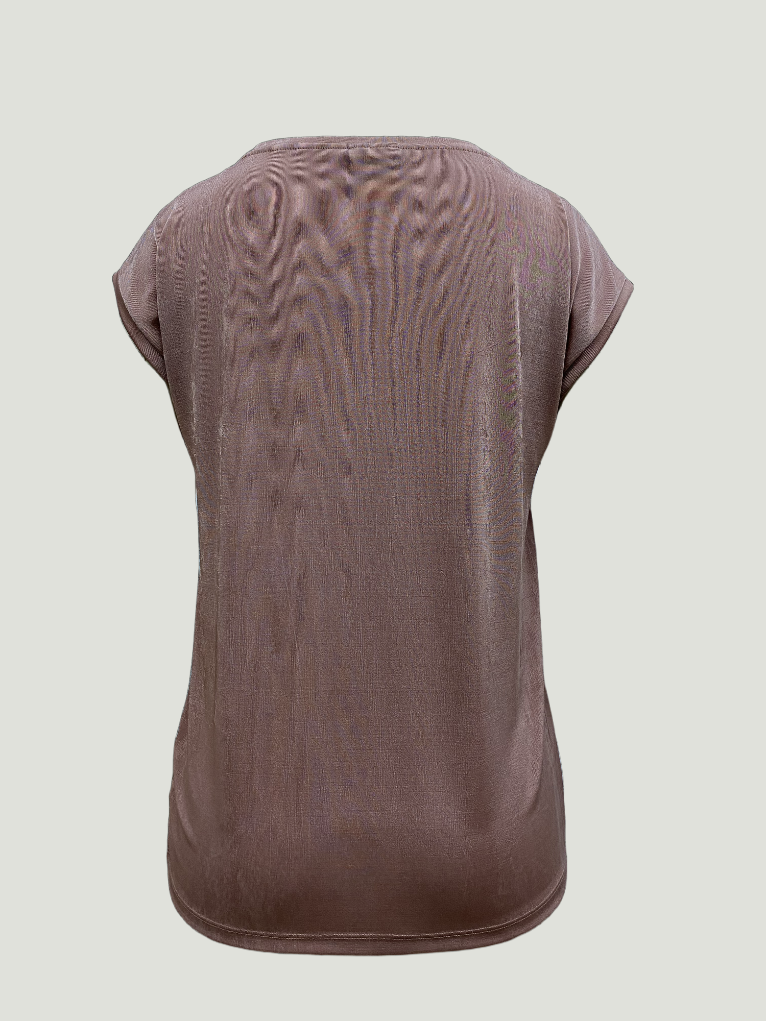 Küllü Pembe Bisiklet Yaka Pamuklu Kadın Kısa Kollu T-Shirt BETTY O-NECK TOP