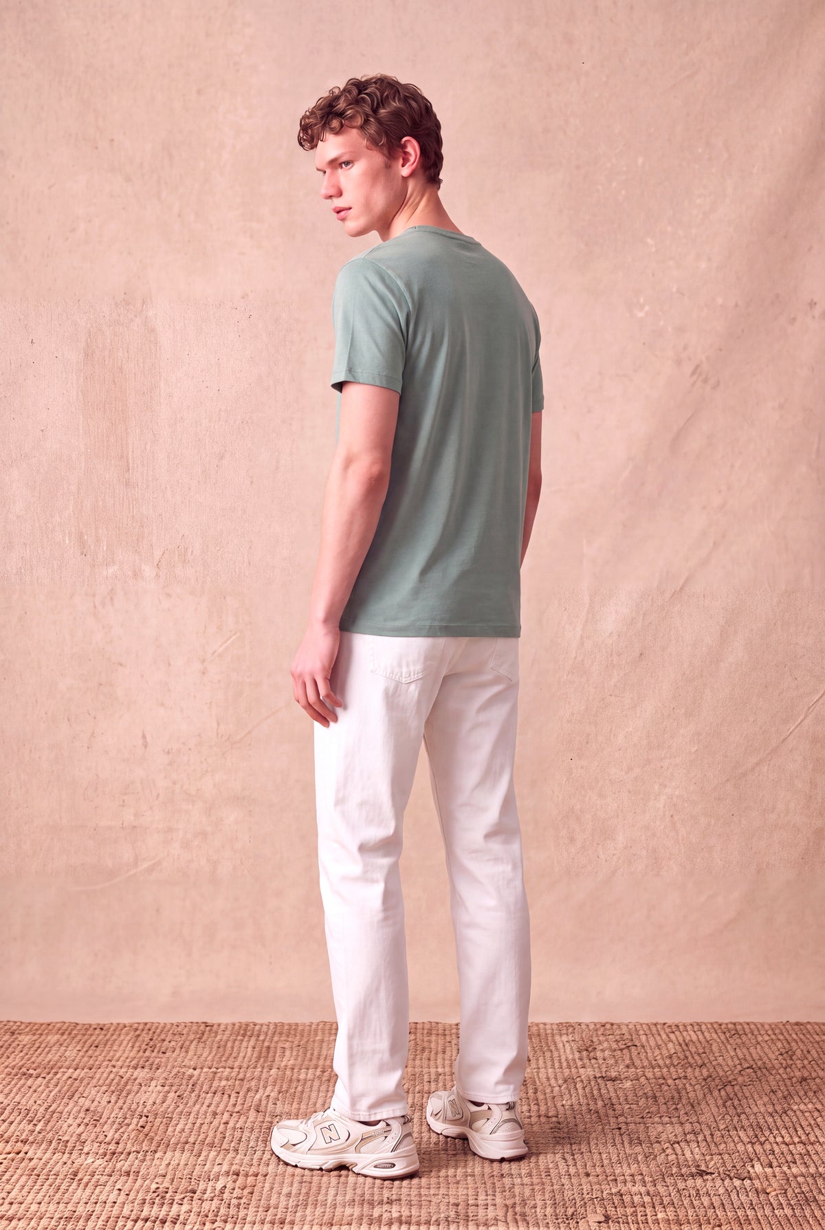 Erkek %100 Pamuk Duman Mavisi Kısa Kollu Bisiklet Yaka Basic T-Shirt OLAV - Top - Westmark London EU(TR) Store Organik Pamuklu Sürdürülebilir Moda