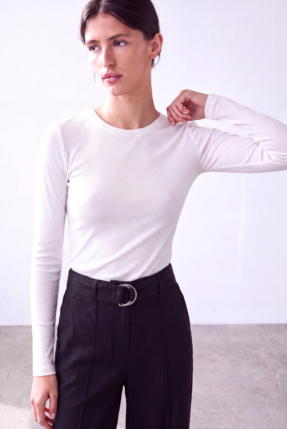 Beyaz Kadın Beyaz Pamuklu Kaşkorse Bisiklet Yaka Uzun Kollu Bluz REGINA - Top - Westmark London EU(TR) Store Organik Pamuklu Sürdürülebilir Moda