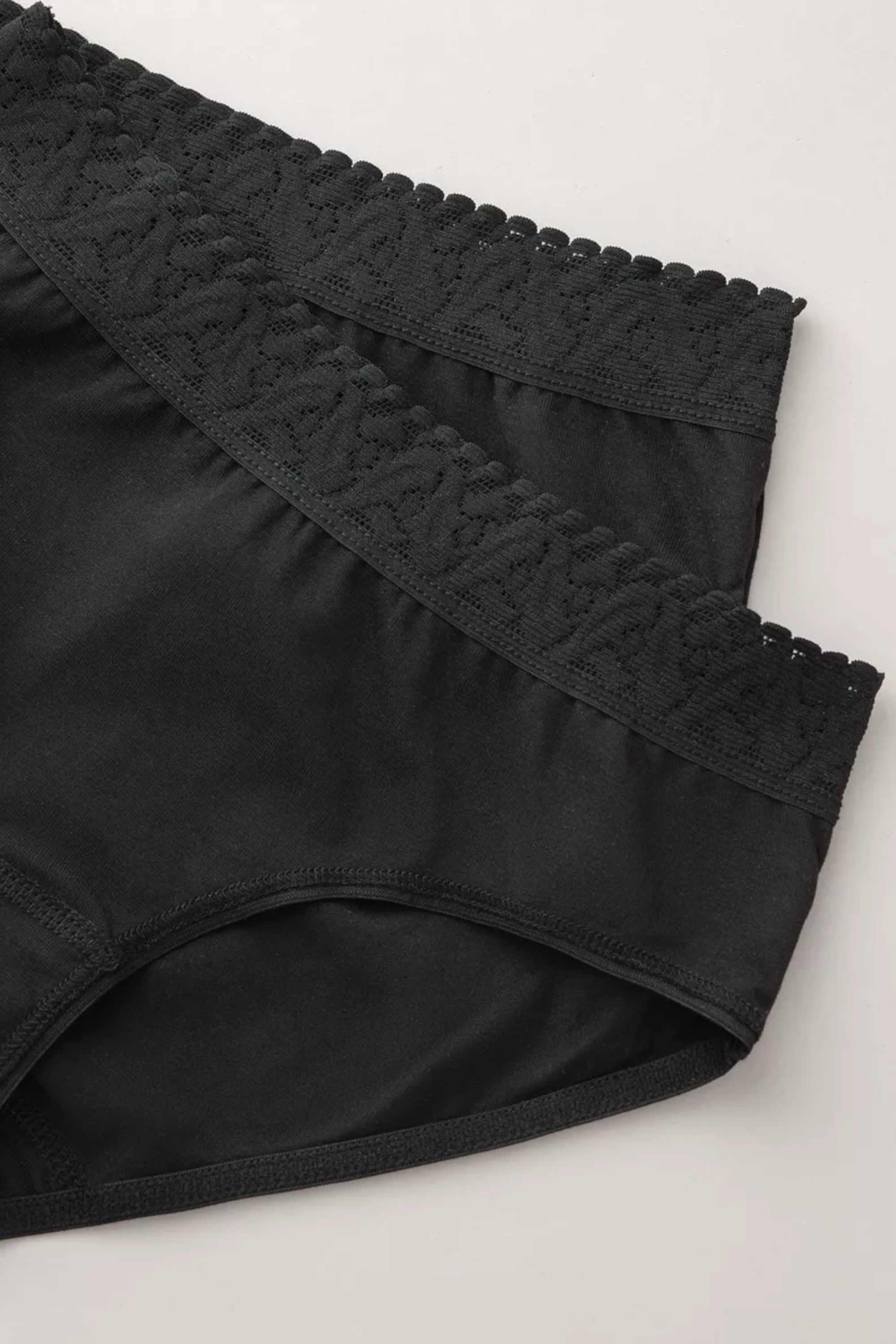 3'lü Siyah Pamuk / Elastan Kız Çocuk Üstten Dantelli Slip Külot Set LCPOLINA - Underwear - Westmark London EU(TR) Store Organik Pamuklu Sürdürülebilir Moda