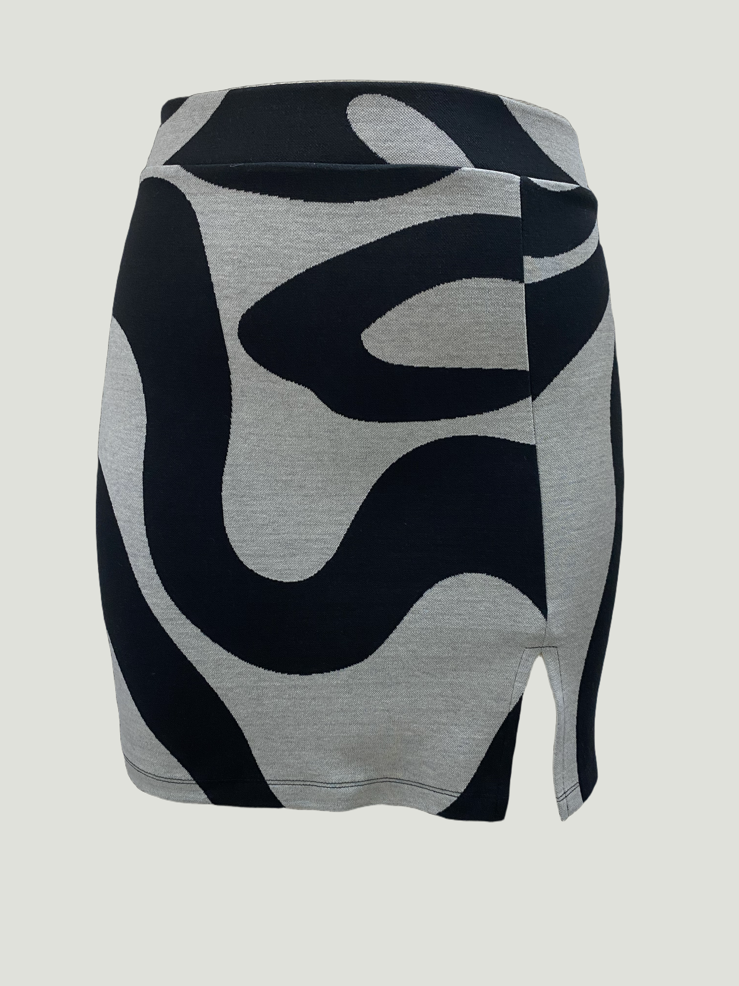 Siyah Bej Desenli Orta Bel Kadın Etek JULIET - Skirt - Westmark London EU(TR) Store Organik Pamuklu Sürdürülebilir Moda