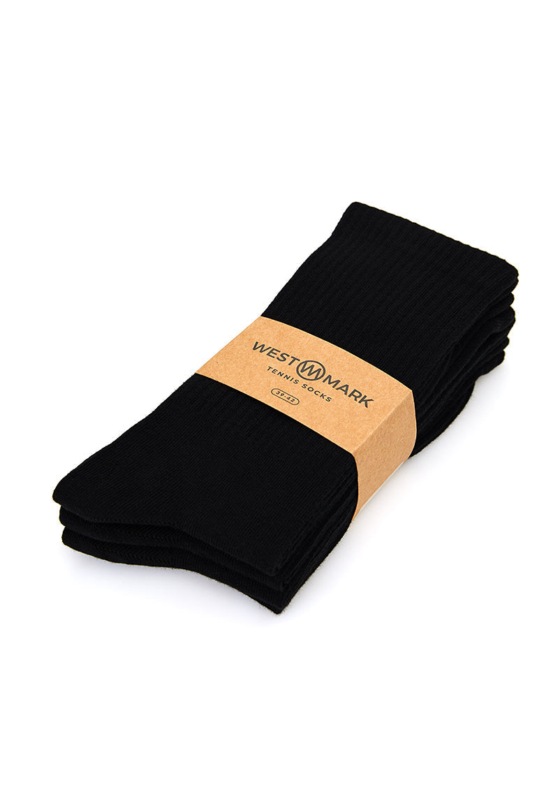 5'li Siyah Pamuk Karışımlı Uzun Boy Kadın Çorap Seti TENNIS - Socks - Westmark London EU(TR) Store Organik Pamuklu Sürdürülebilir Moda