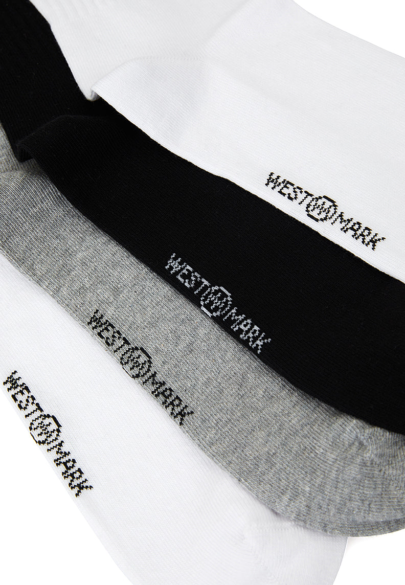 5'li Siyah Beyaz Gri Pamuk Karışımlı Uzun Boy Kadın Çorap Seti TENNIS - Socks - Westmark London EU(TR) Store Organik Pamuklu Sürdürülebilir Moda