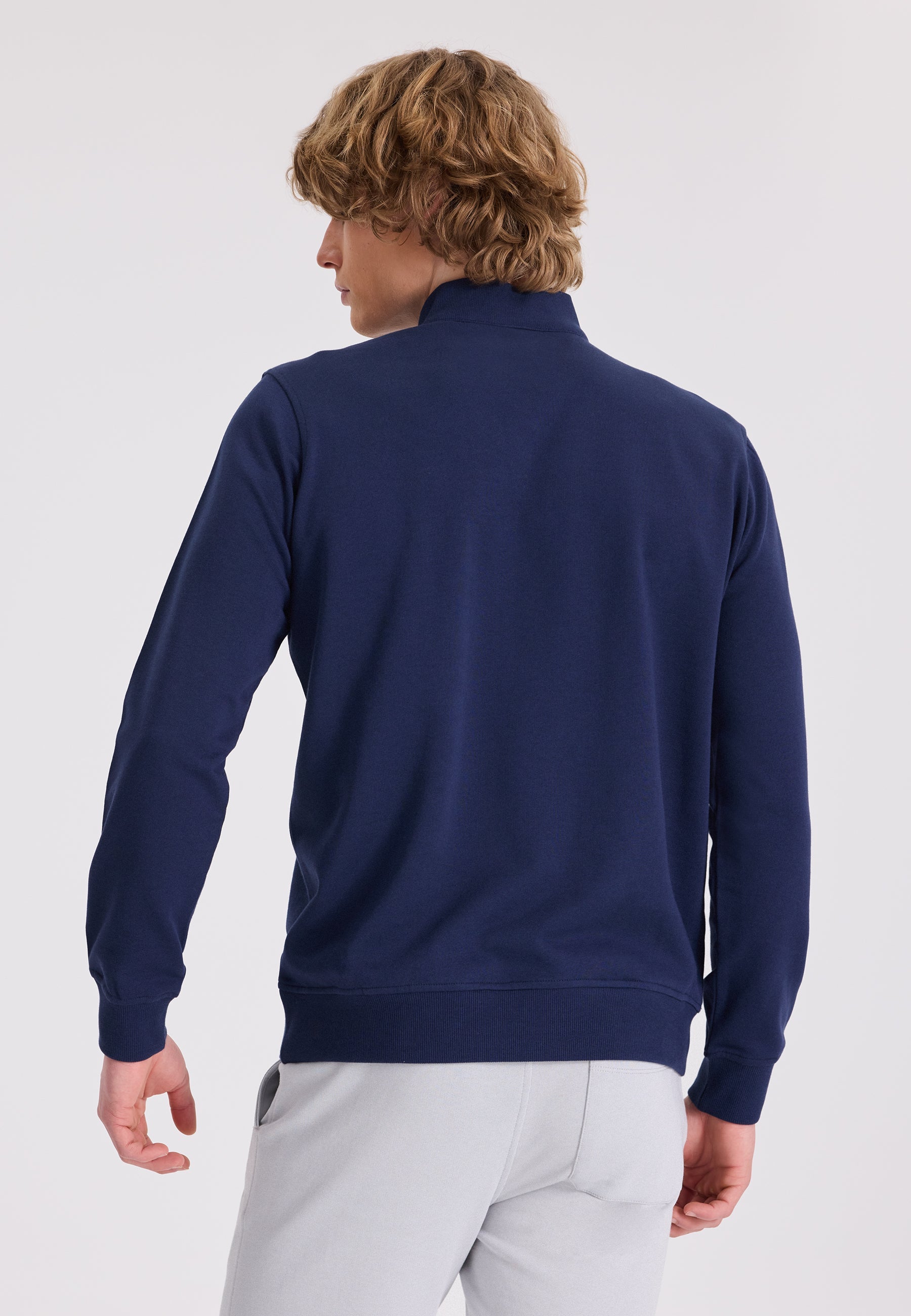 Lacivert Yarım Fermuarlı Yaka Pamuklu Regular Fit Erkek Sweatshirt CORE HALF ZIP - Sweatshirt - Westmark London EU(TR) Store Organik Pamuklu Sürdürülebilir Moda
