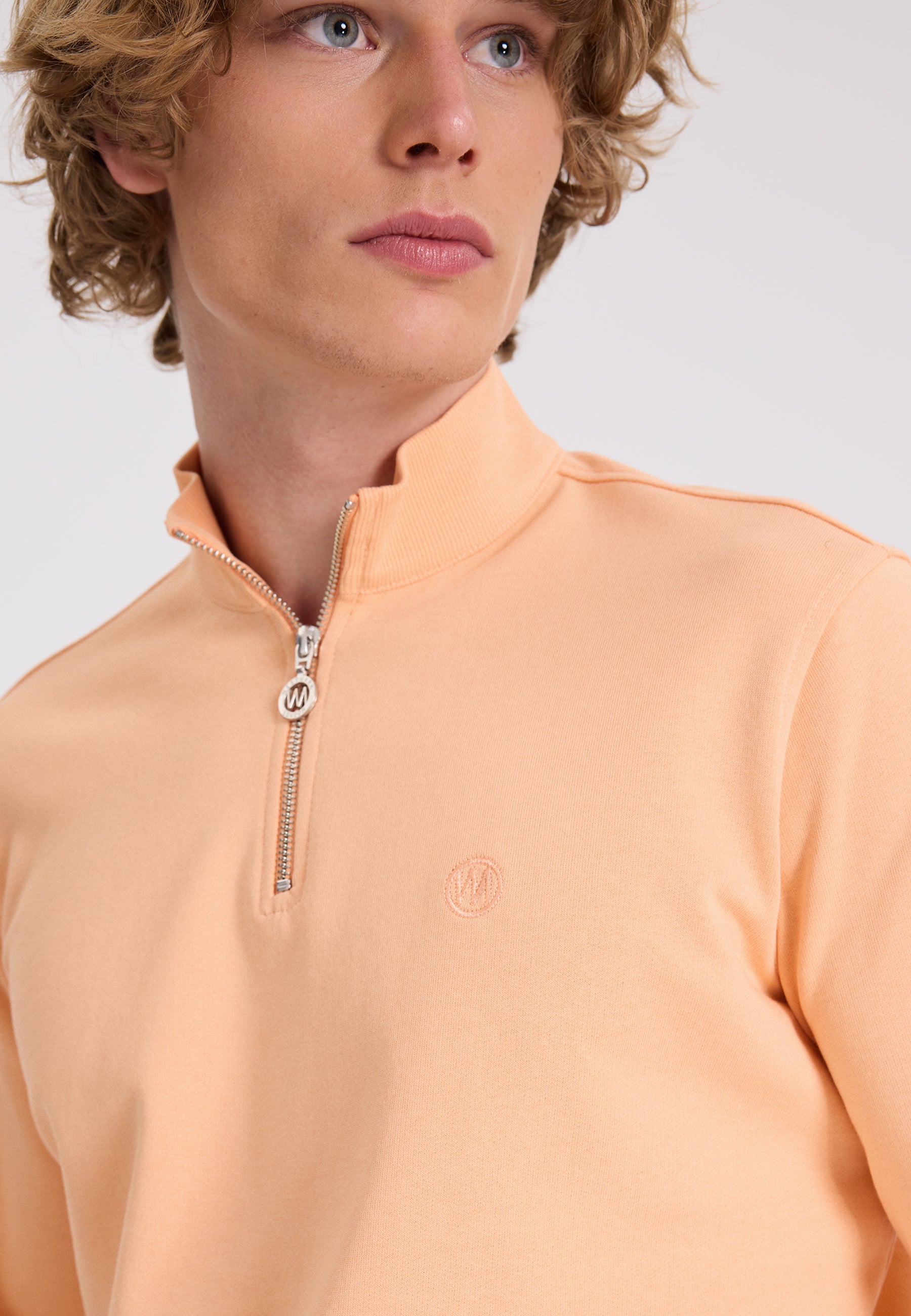 Turuncu Yarım Fermuarlı Yaka Pamuklu Regular Fit Erkek Sweatshirt CORE HALF ZIP - Sweatshirt - Westmark London EU(TR) Store Organik Pamuklu Sürdürülebilir Moda