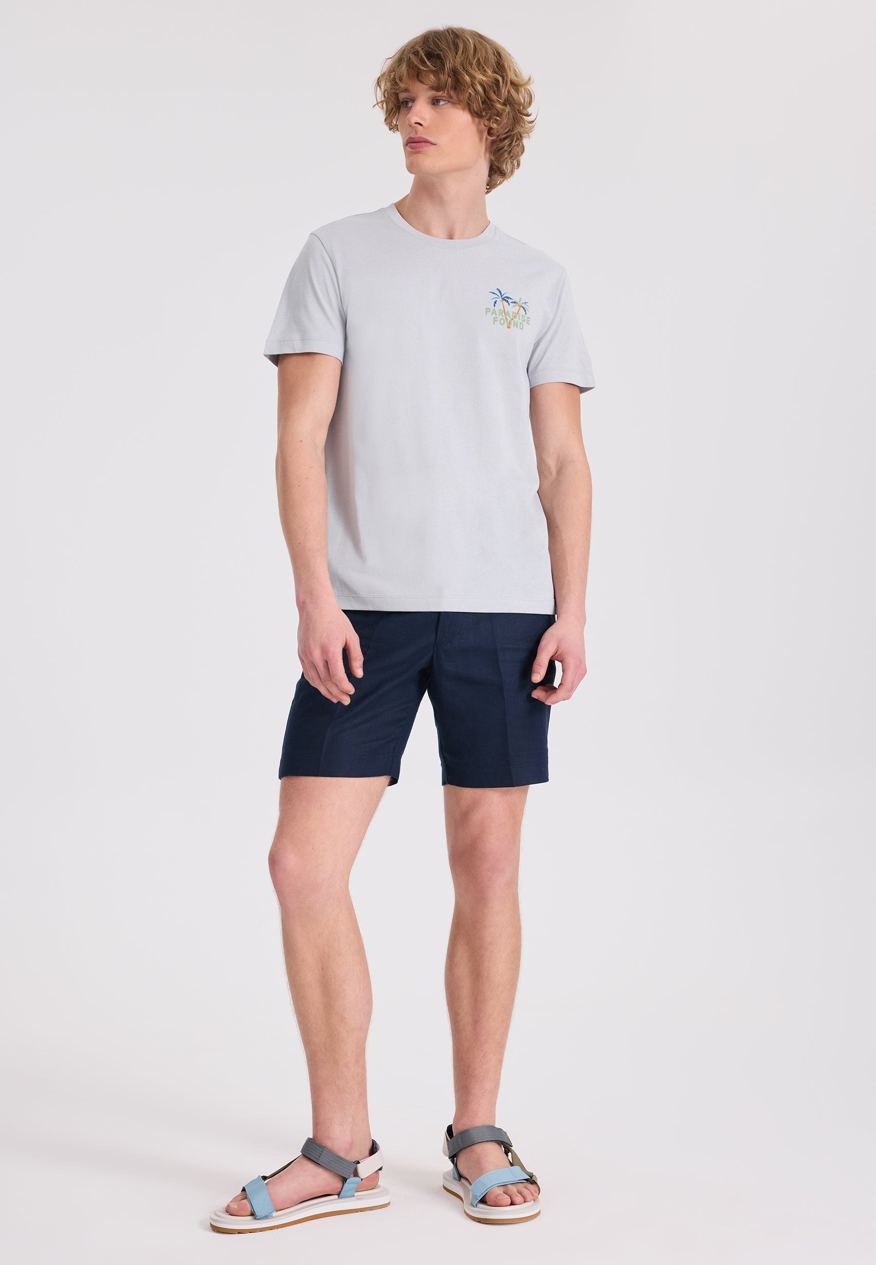 Lila Ön ve Arka Baskılı Bisiklet Yaka Pamuklu Regular Fit Erkek T-Shirt WMBACK PARADISE - T-Shirt - Westmark London EU(TR) Store Organik Pamuklu Sürdürülebilir Moda