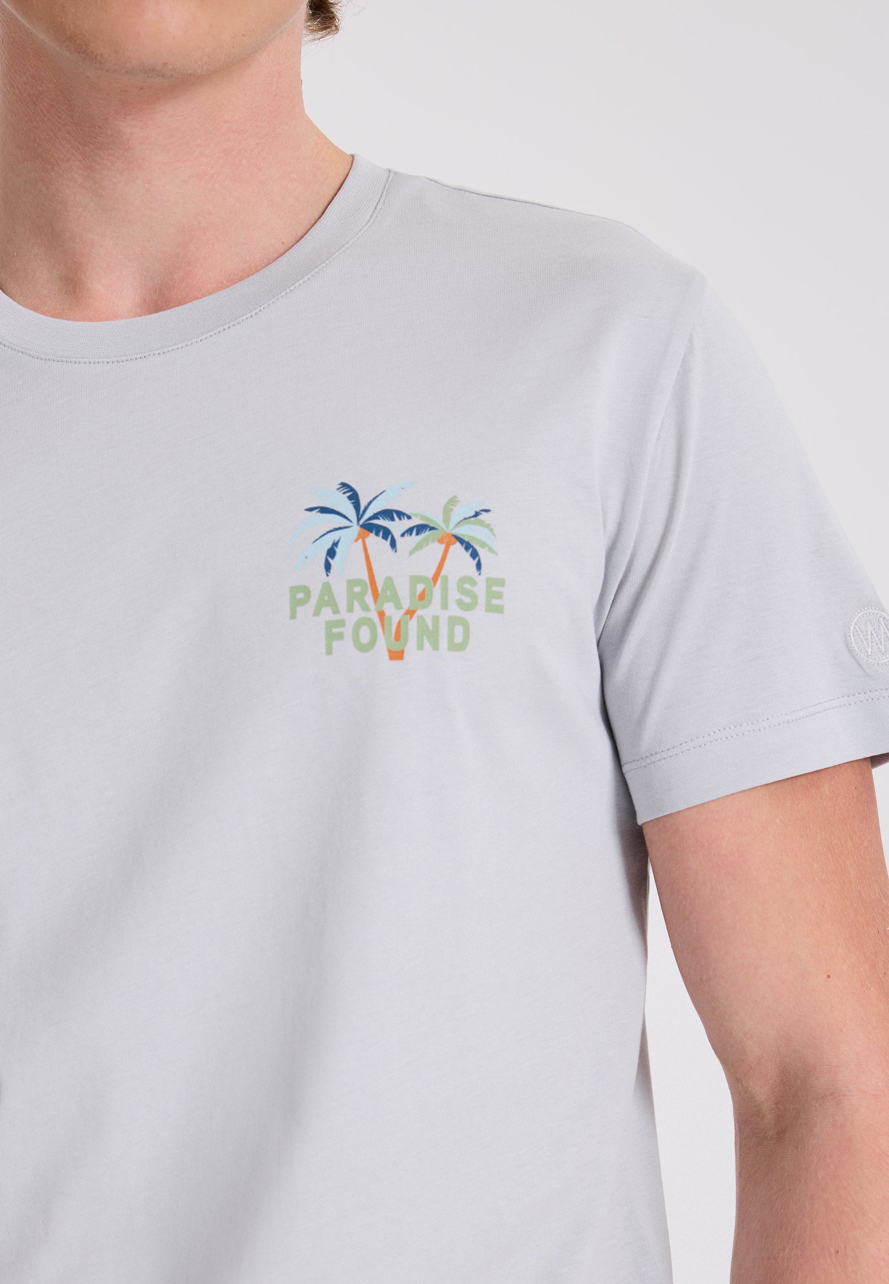 Lila Ön ve Arka Baskılı Bisiklet Yaka Pamuklu Regular Fit Erkek T-Shirt WMBACK PARADISE - T-Shirt - Westmark London EU(TR) Store Organik Pamuklu Sürdürülebilir Moda