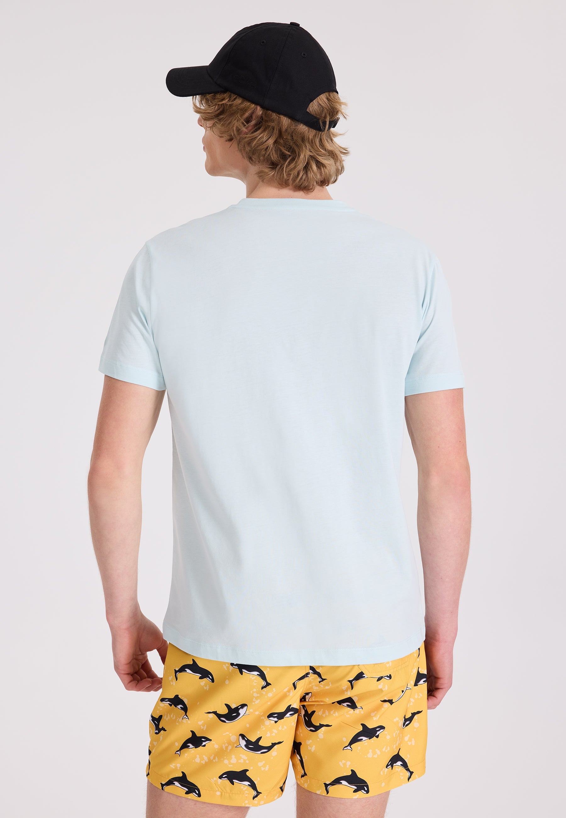 Açık Mavi Baskılı Bisiklet Yaka Pamuklu Regular Fit Erkek T-Shirt WMEMBROIDERY WHALE - T-Shirt - Westmark London EU(TR) Store Organik Pamuklu Sürdürülebilir Moda
