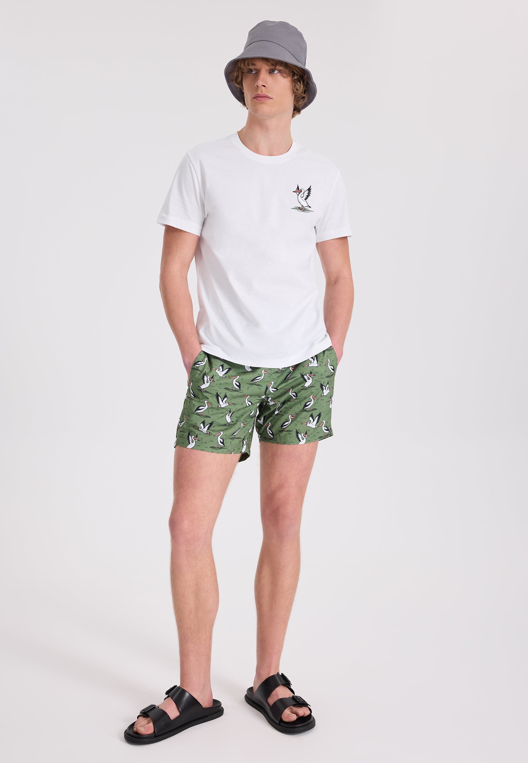 Lacivert Baskılı Bisiklet Yaka Pamuklu Regular Fit Erkek T-Shirt WMEMBROIDERY PELICAN - T-Shirt - Westmark London EU(TR) Store Organik Pamuklu Sürdürülebilir Moda