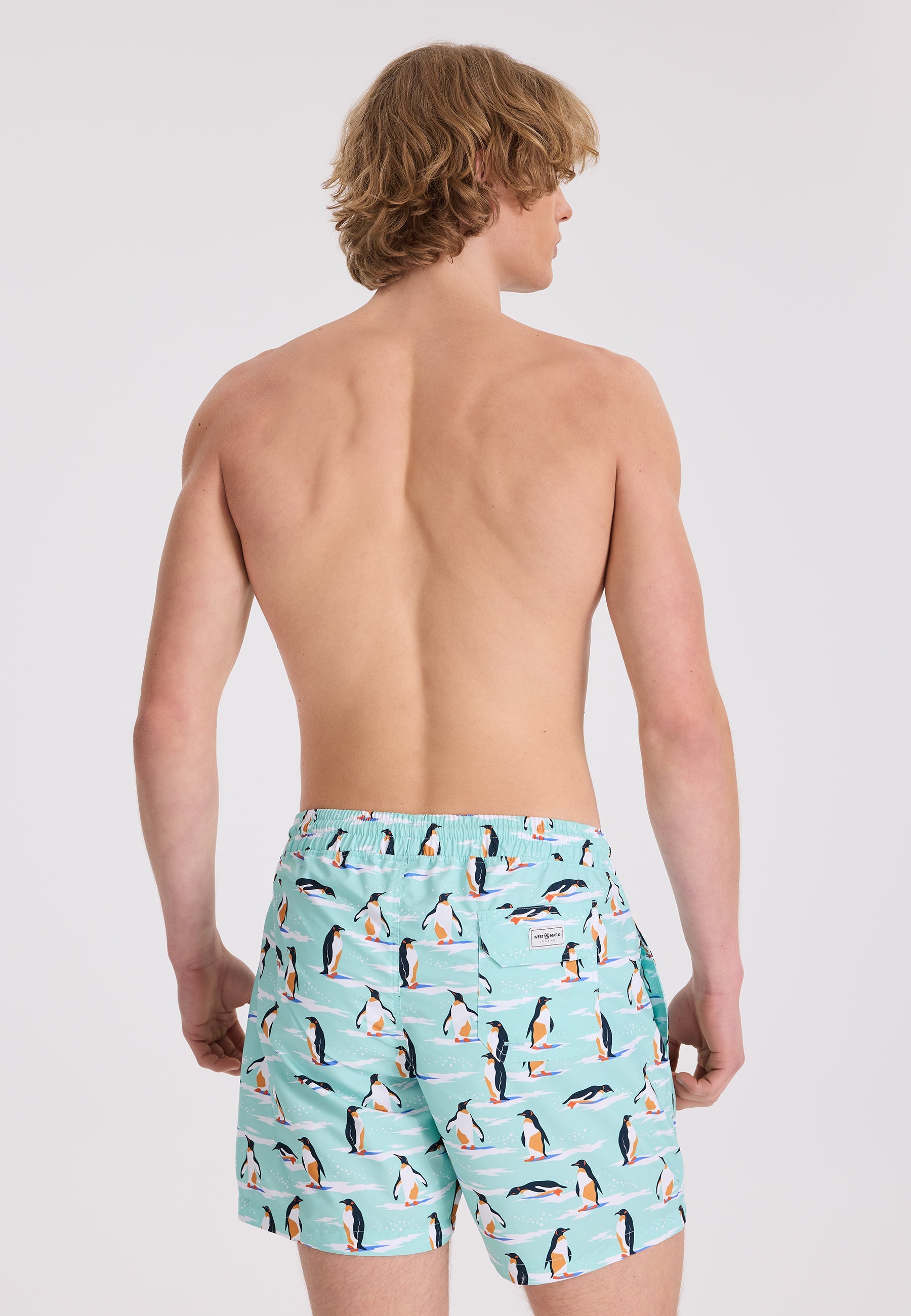 Mint Penguen Baskılı Regular Fit Erkek Deniz Şortu WMANIMAL - Swim Shorts - Westmark London EU(TR) Store Organik Pamuklu Sürdürülebilir Moda