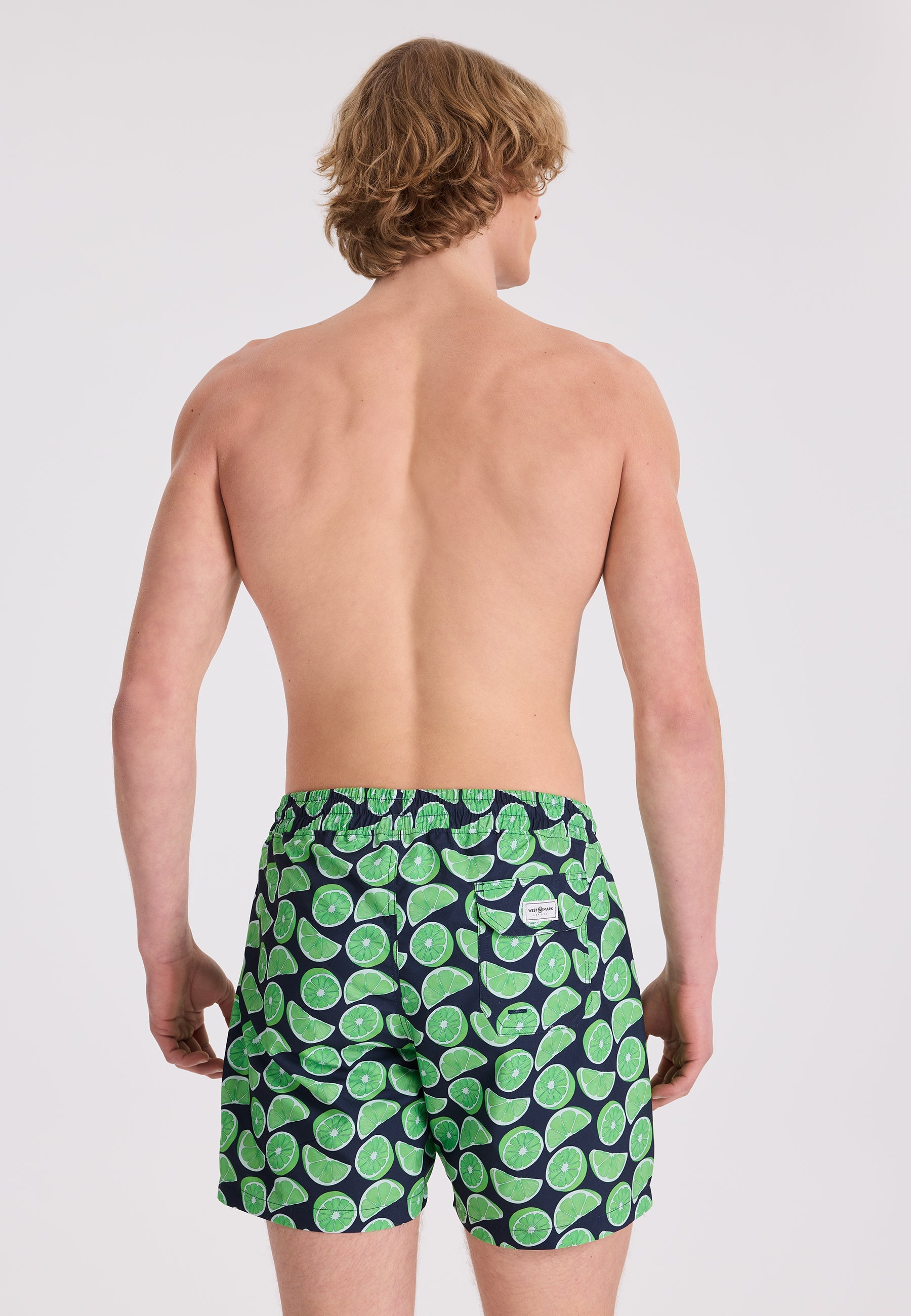 Yeşil Limon Baskılı Regular Fit Erkek Deniz Şortu WMSTRIPE - Swim Shorts - Westmark London EU(TR) Store Organik Pamuklu Sürdürülebilir Moda