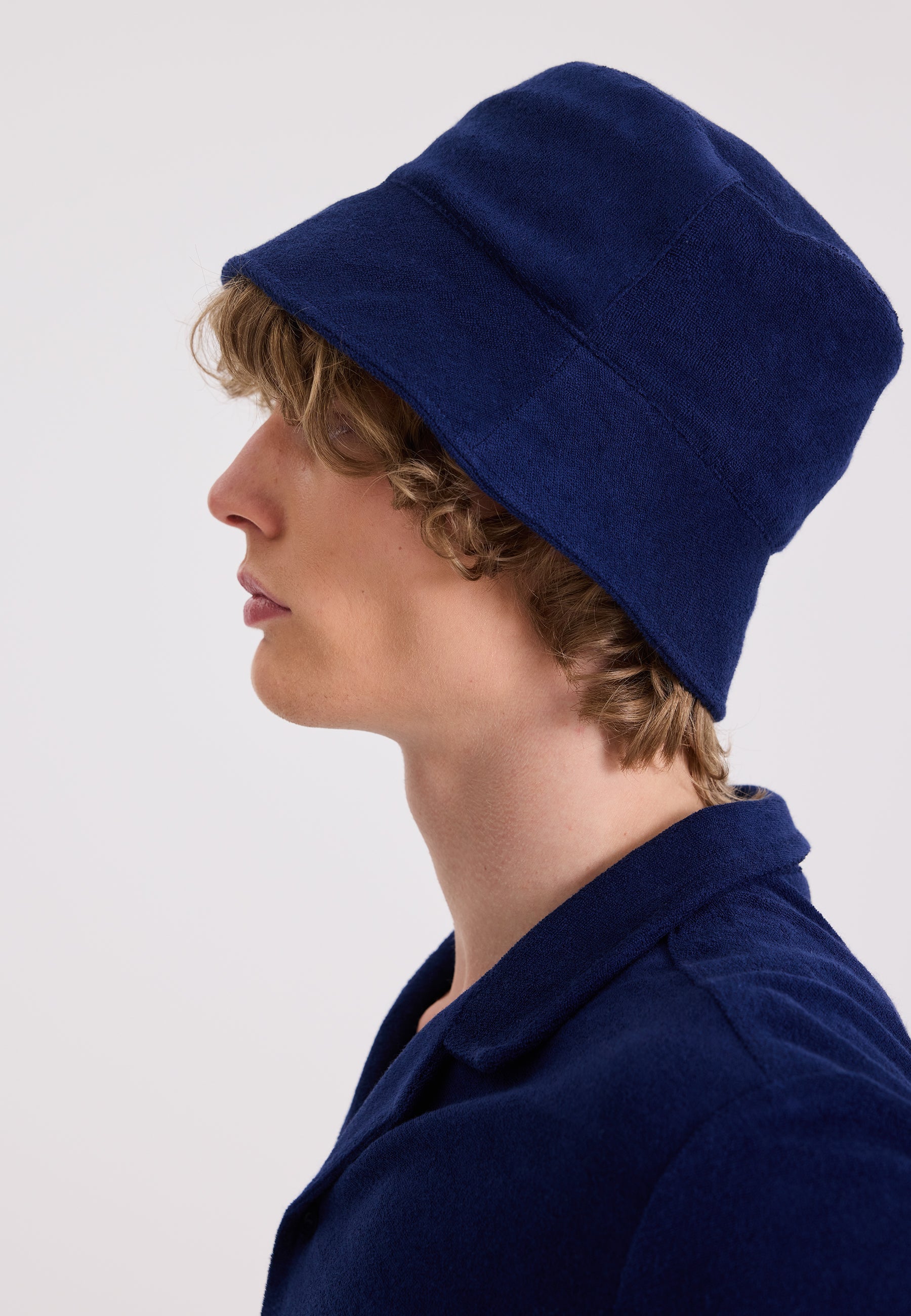 Lacivert Havlu Kumaş Bucket Şapka WMTOWEL - Hat - Westmark London EU(TR) Store Organik Pamuklu Sürdürülebilir Moda