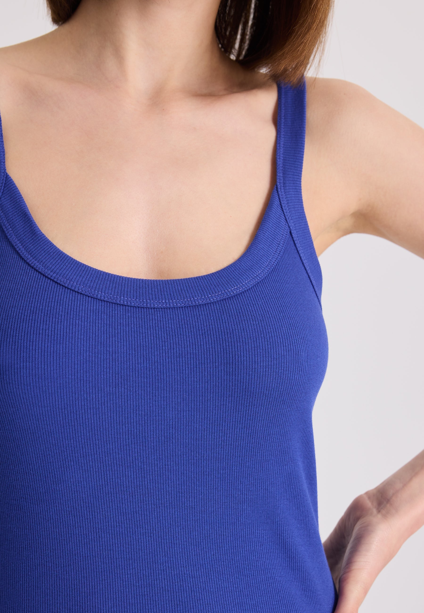 2’li Mavi, Gri Pamuk Elastan Karışımı İp Askılı Kadın Top WMIVY RIB - Underwear - Westmark London EU(TR) Store Organik Pamuklu Sürdürülebilir Moda