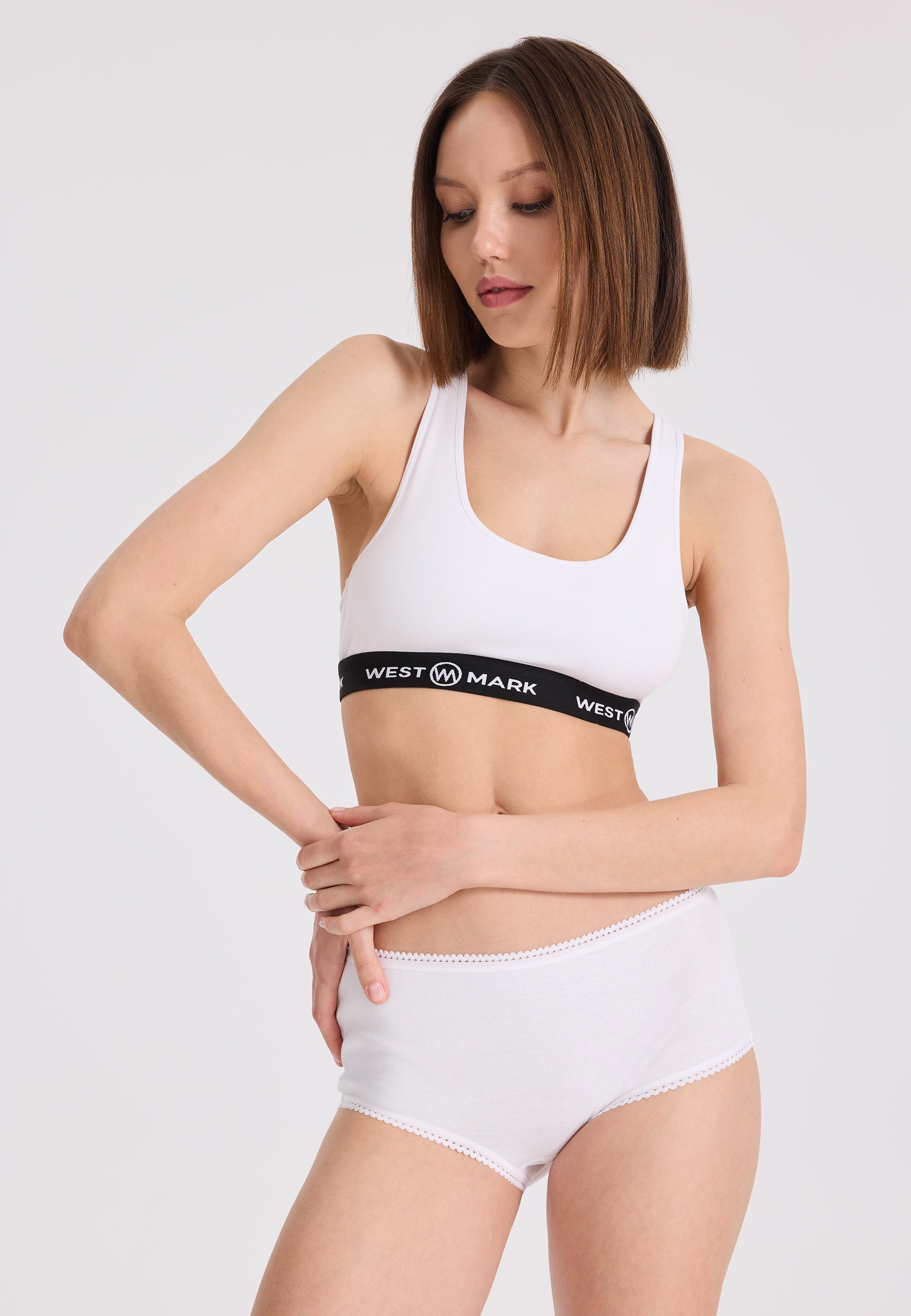 2’li Beyaz Pamuk Elastan Karışımı Kadın Büstiyer LILY - Underwear - Westmark London EU(TR) Store Organik Pamuklu Sürdürülebilir Moda