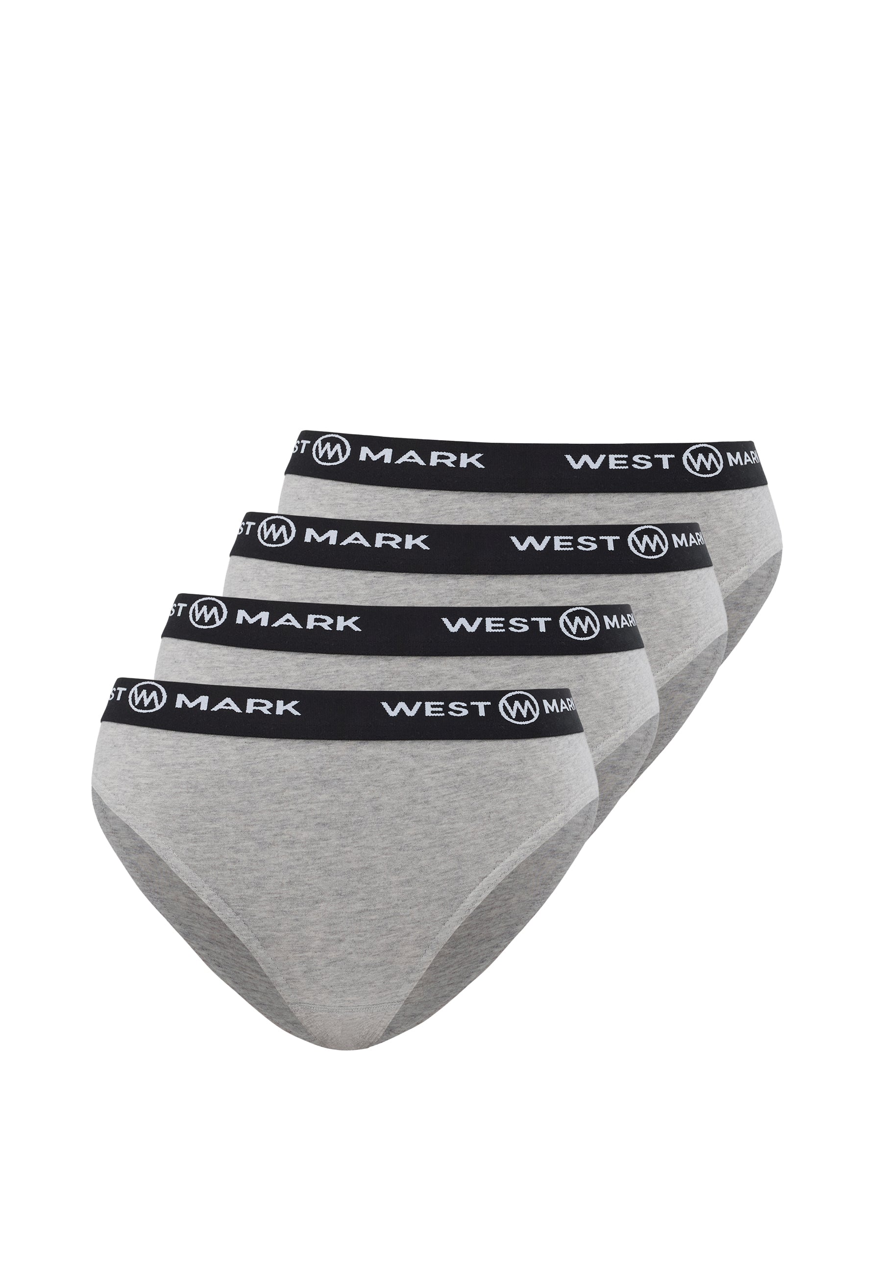 4’lü Gri Pamuk Elastan Karışımı Kadın Slip LILY - Underwear - Westmark London EU(TR) Store Organik Pamuklu Sürdürülebilir Moda