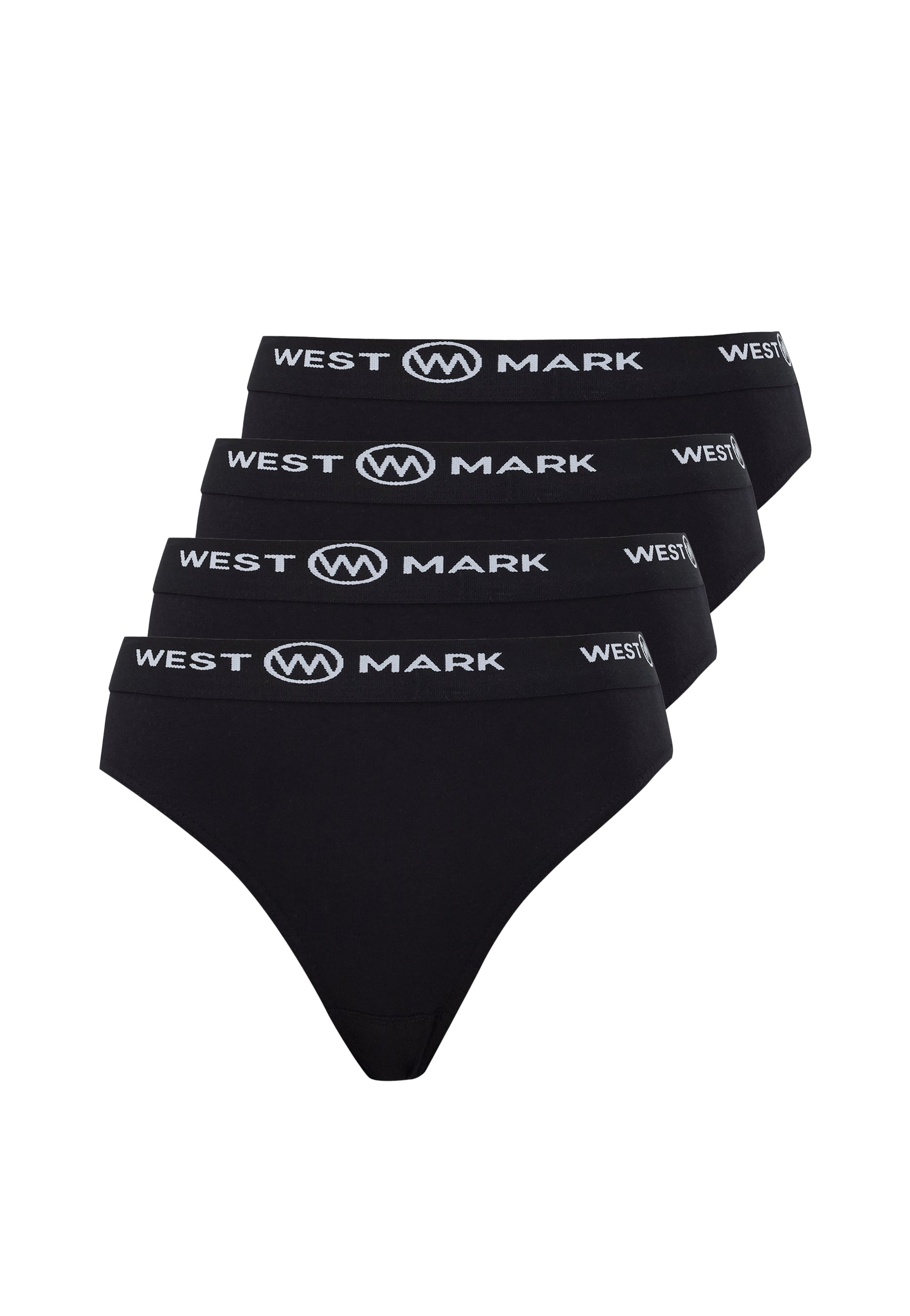 4’lü Siyah Pamuk Elastan Karışımı Kadın Thong LILY THONG - Underwear - Westmark London EU(TR) Store Organik Pamuklu Sürdürülebilir Moda