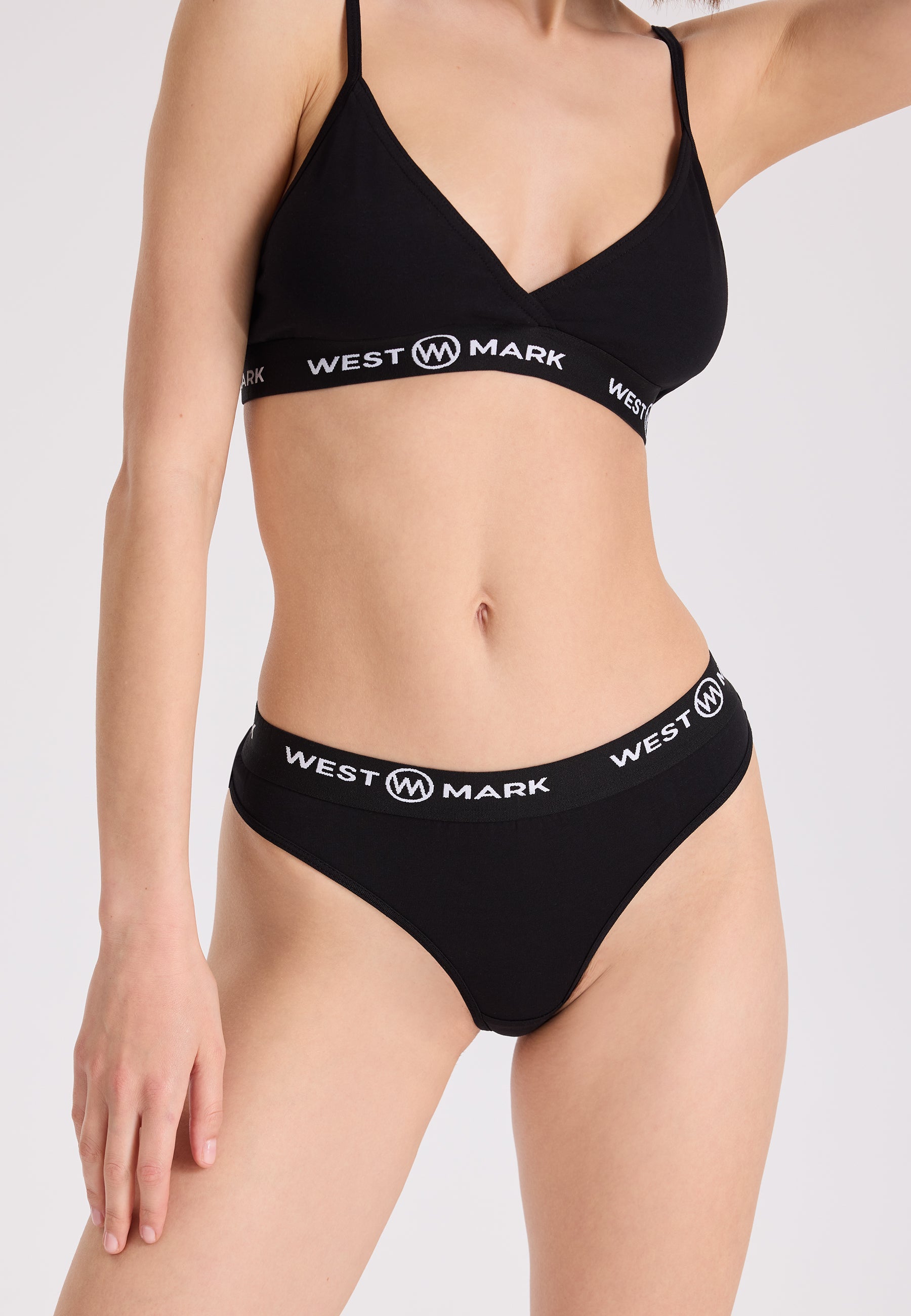 4’lü Siyah Pamuk Elastan Karışımı Kadın Thong LILY THONG - Underwear - Westmark London EU(TR) Store Organik Pamuklu Sürdürülebilir Moda