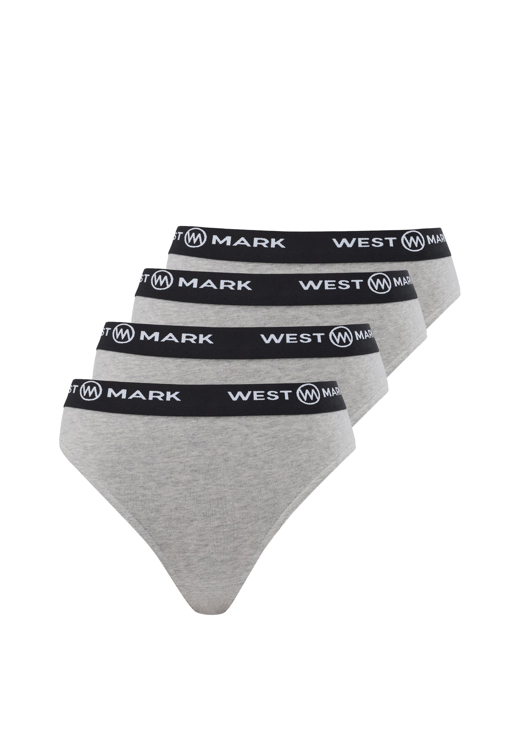 4’lü Gri Pamuk Elastan Karışımı Kadın Thong LILY THONG - Underwear - Westmark London EU(TR) Store Organik Pamuklu Sürdürülebilir Moda