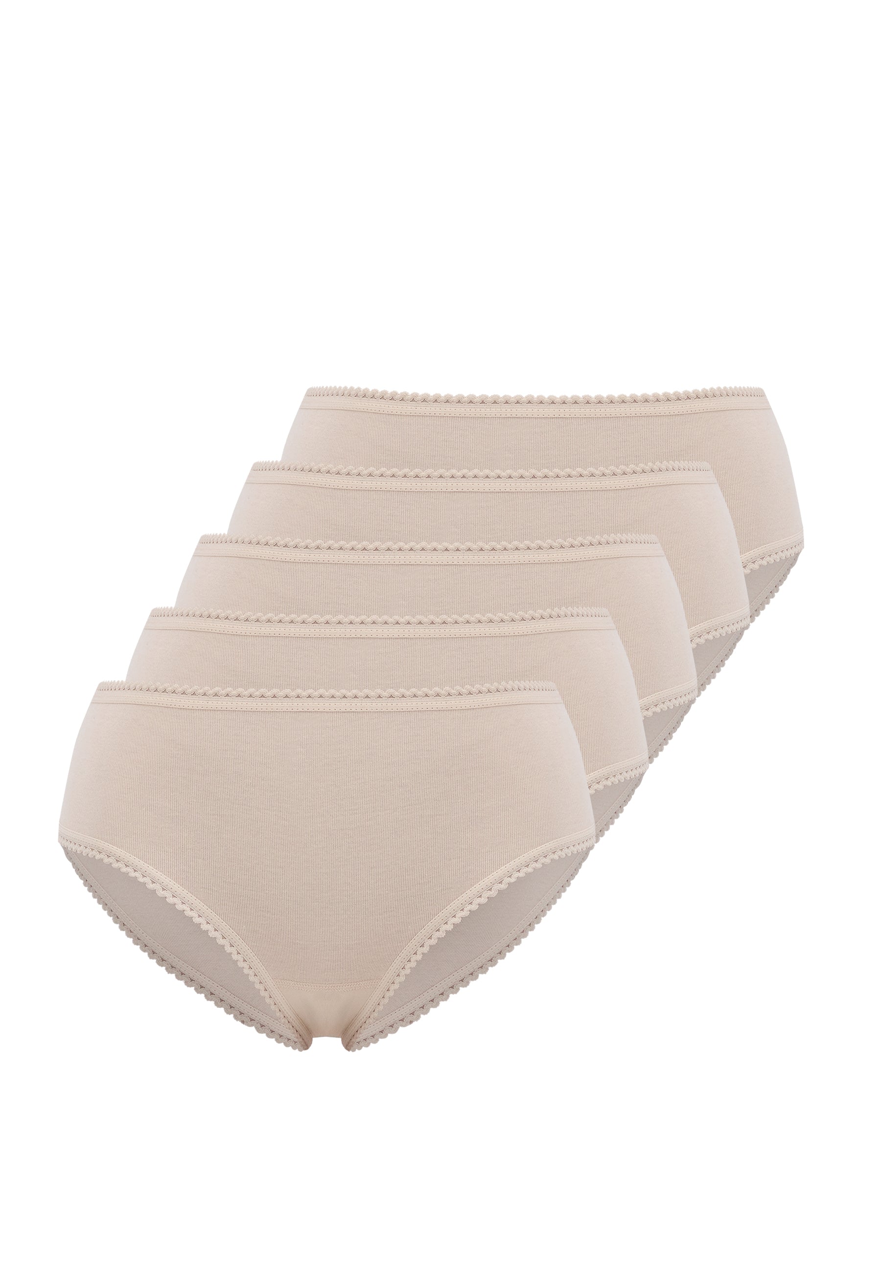 5’li Ten Rengi Pamuklu Midi Boy Kadın Slip EVA RIB MIDI - Underwear - Westmark London EU(TR) Store Organik Pamuklu Sürdürülebilir Moda