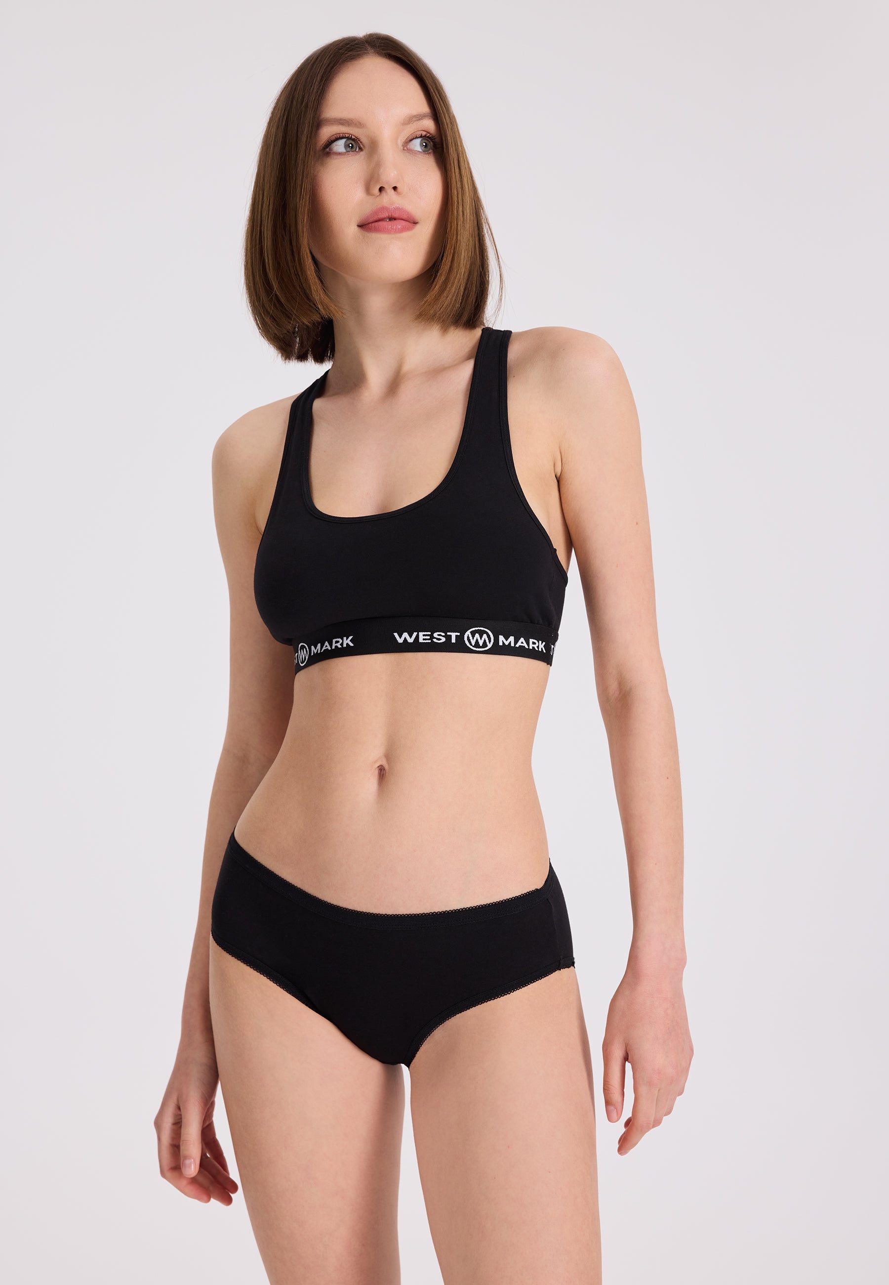 5’li Siyah Pamuk Elastan Karışımı Midi Boy Kadın Slip OLIVIA MIDI - Underwear - Westmark London EU(TR) Store Organik Pamuklu Sürdürülebilir Moda