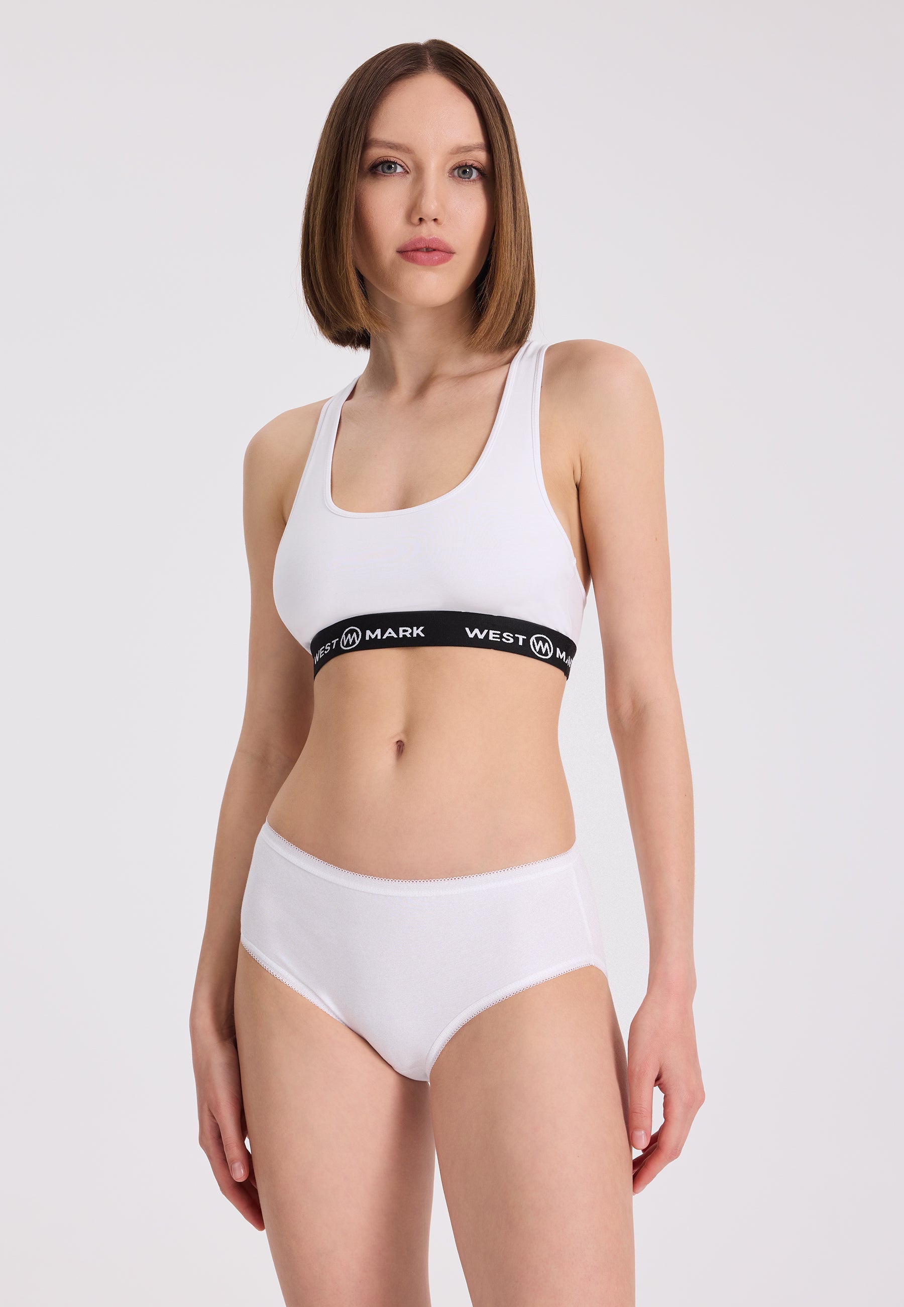 5’li Ten Rengi, Siyah, Beyaz Pamuk Elastan Karışımı Midi Boy Kadın Slip OLIVIA RIB MIDI - Underwear - Westmark London EU(TR) Store Organik Pamuklu Sürdürülebilir Moda