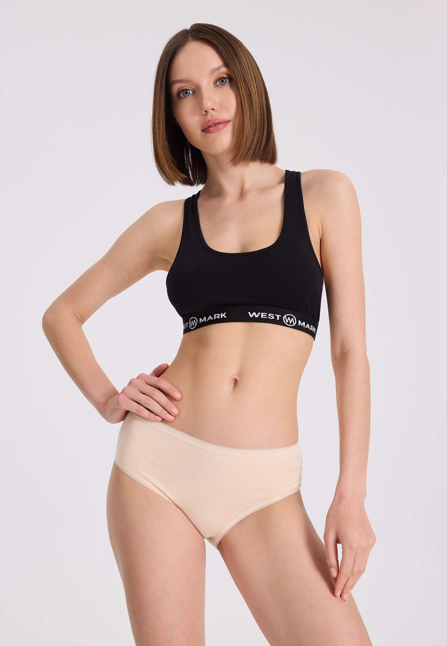 5’li Ten Rengi Pamuk Elastan Karışımı Midi Boy Kadın Slip OLIVIA MIDI - Underwear - Westmark London EU(TR) Store Organik Pamuklu Sürdürülebilir Moda