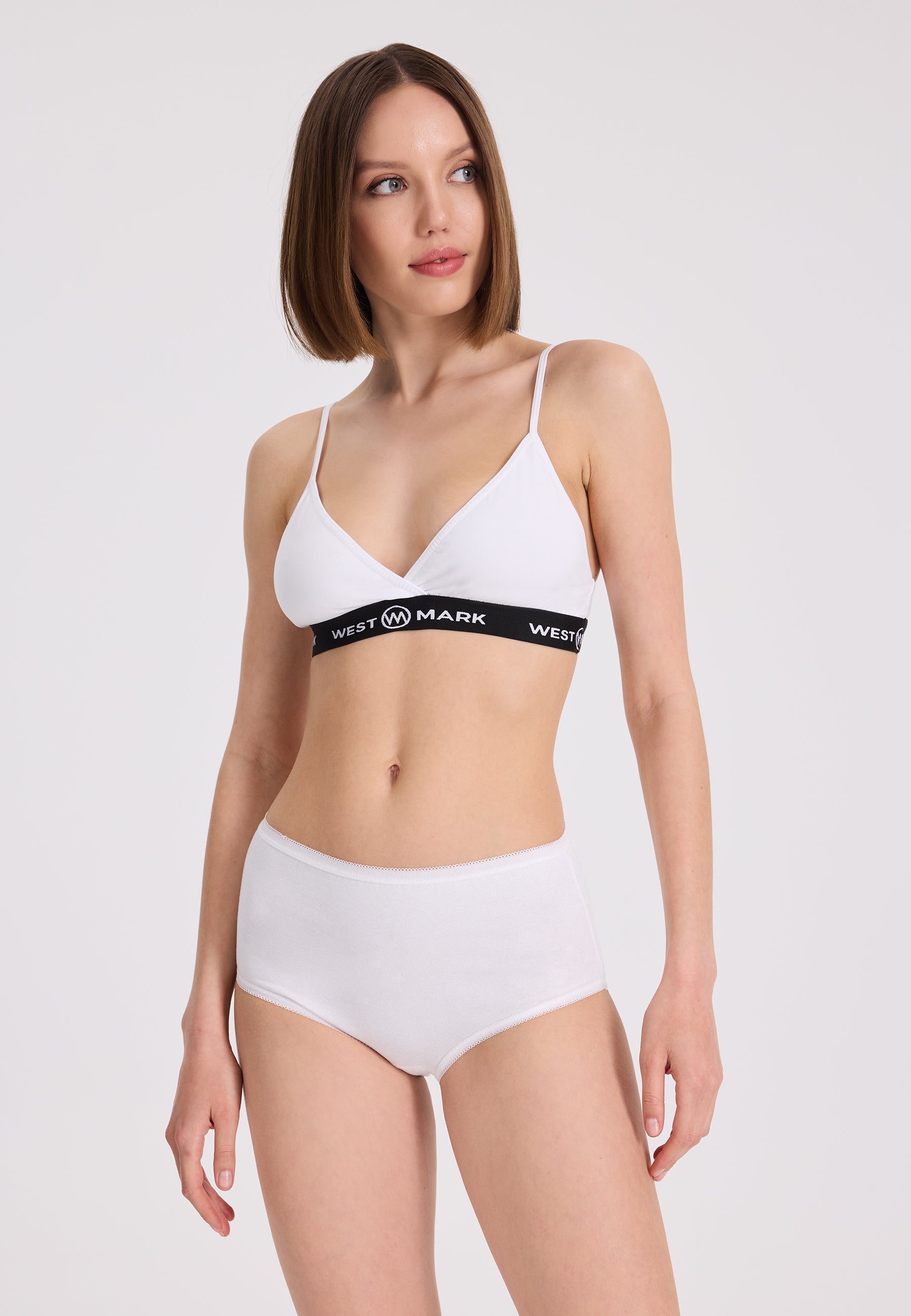 5’li Beyaz Pamuk Elastan Karışımı Yüksel Bel Kadın Slip OLIVIA MAXI - Underwear - Westmark London EU(TR) Store Organik Pamuklu Sürdürülebilir Moda