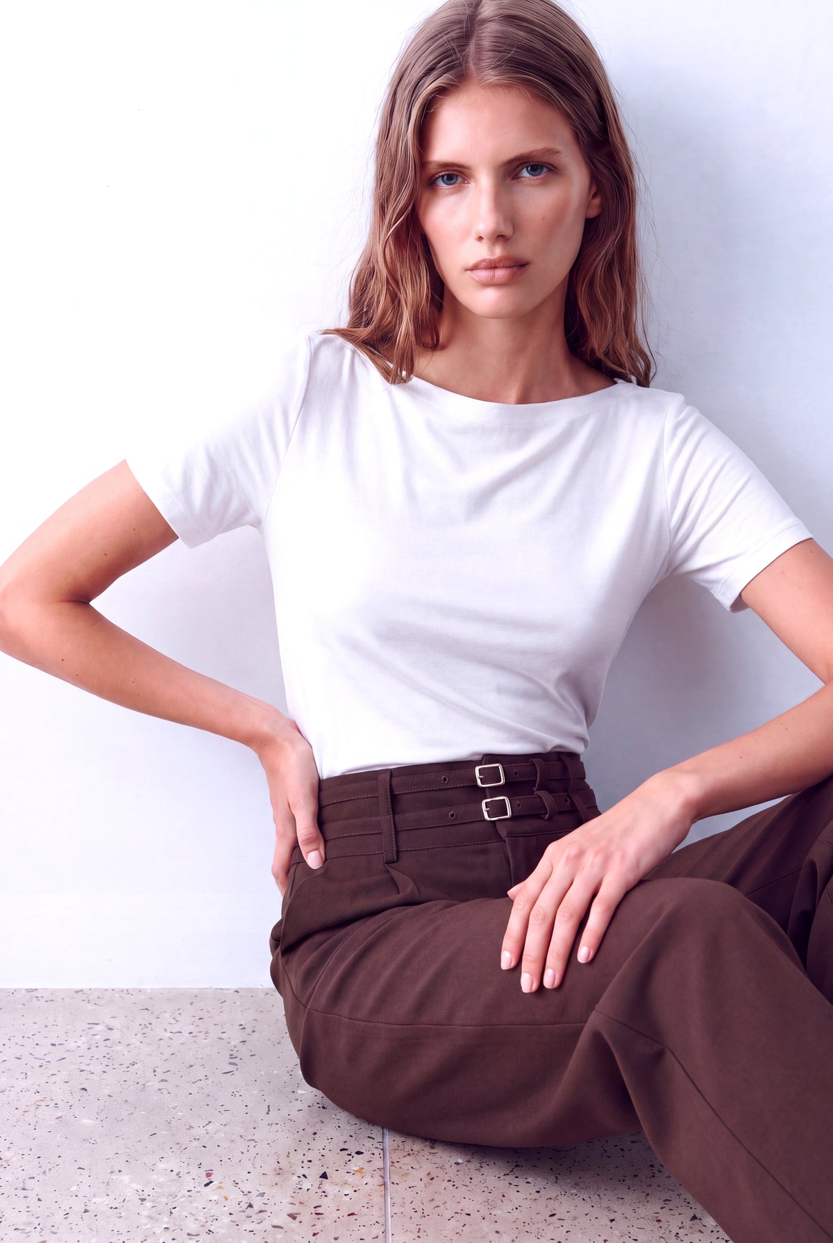 Beyaz Kadın Beyaz Pamuklu Kayık Yaka Kısa Kollu T-Shirt PAULINE - Top - Westmark London EU(TR) Store Organik Pamuklu Sürdürülebilir Moda