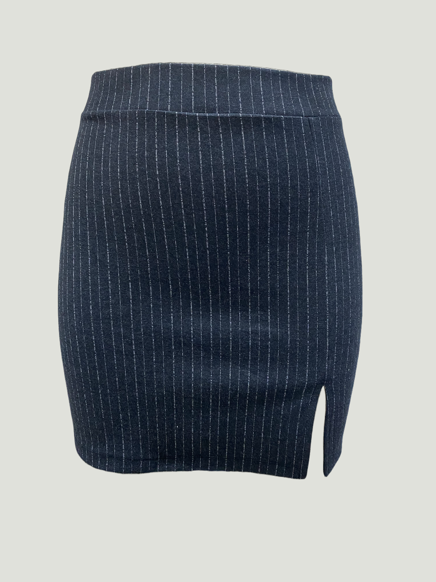 Gri Çizgili Orta Bel Kadın Etek JULIET - Skirt - Westmark London EU(TR) Store Organik Pamuklu Sürdürülebilir Moda
