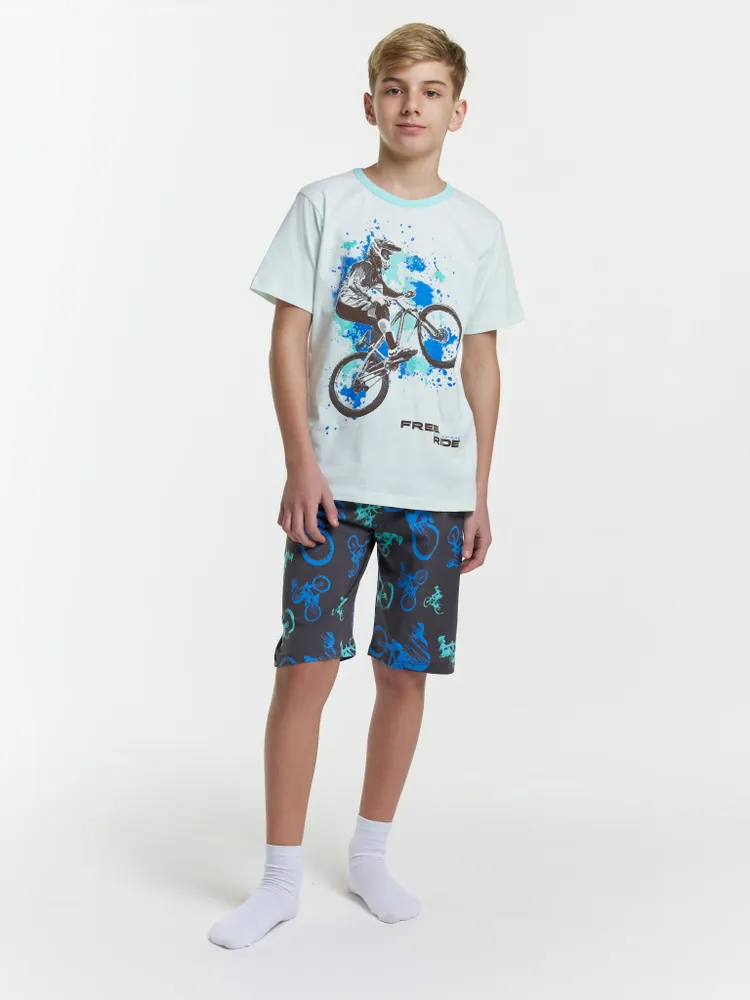 Mavi Pamuk Erkek Çocuk T-Shirt/Şort Takımı LCANTON - Set - Westmark London EU(TR) Store Organik Pamuklu Sürdürülebilir Moda