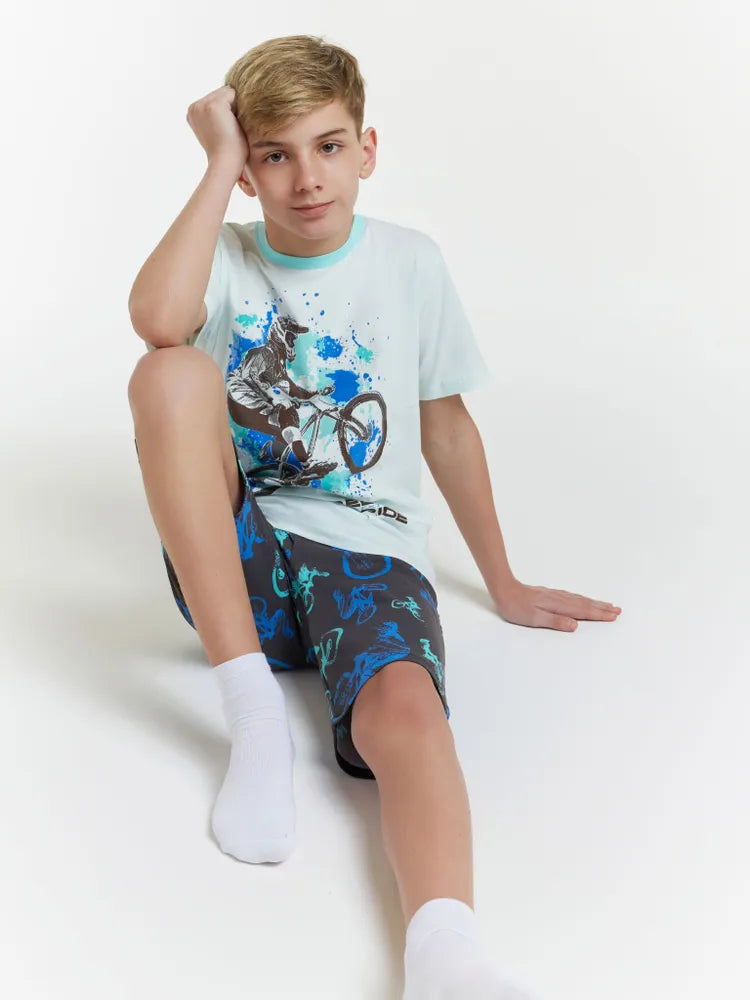Mavi Pamuk Erkek Çocuk T-Shirt/Şort Takımı LCANTON - Set - Westmark London EU(TR) Store Organik Pamuklu Sürdürülebilir Moda