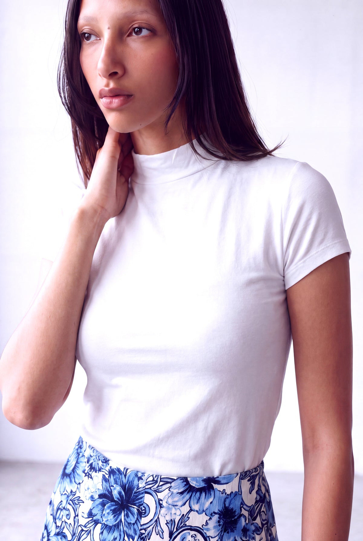 Beyaz Kadın Beyaz Viskon Yarım Balıkçı Yaka Kısa Kollu Duble Kol Detaylı Bluz DONNA - Top - Westmark London EU(TR) Store Organik Pamuklu Sürdürülebilir Moda