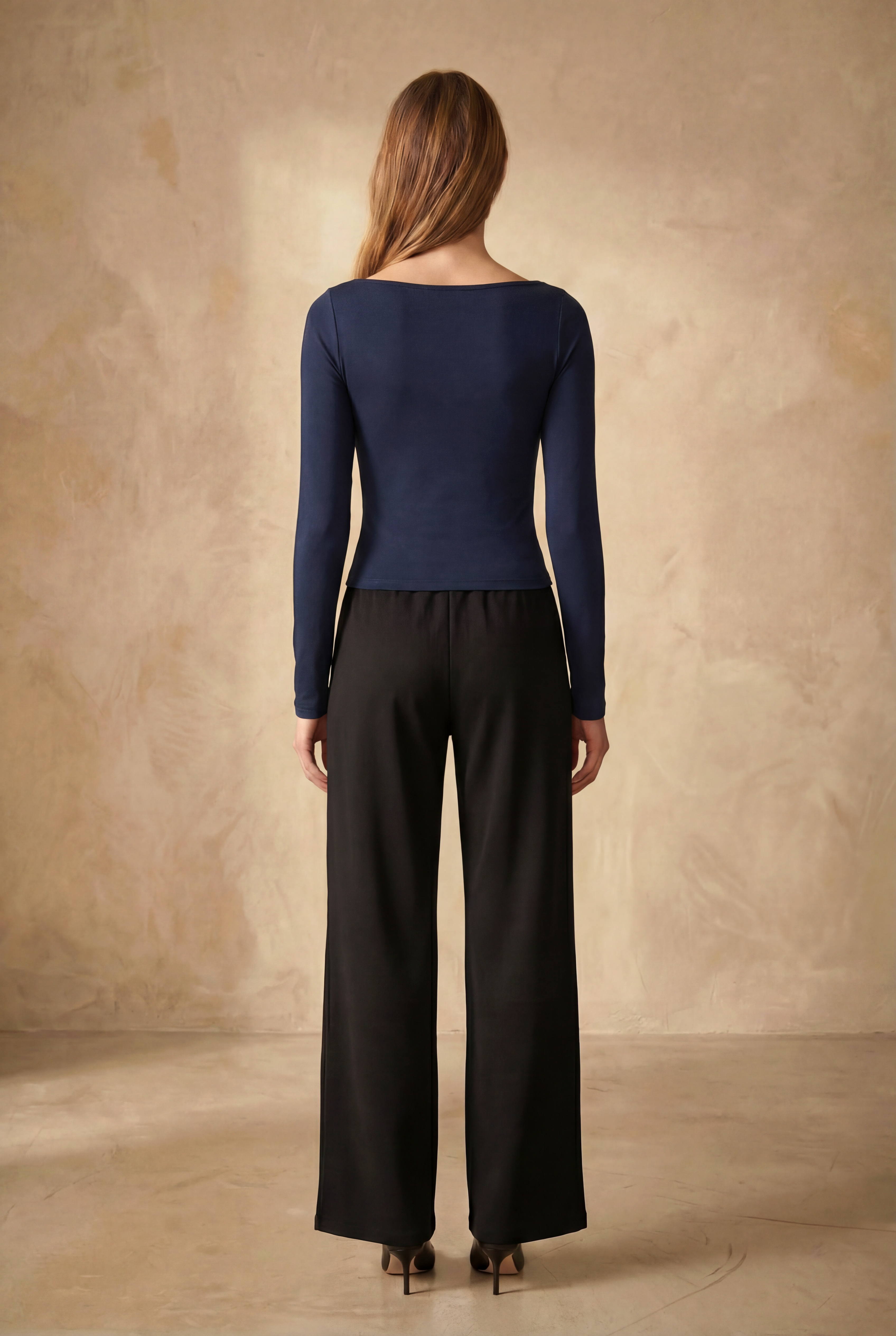 Gece Siyahı Kare Yaka Uzun Kollu Kadın Crop Body CECILIA CROP TOP - Blouse - Westmark London EU(TR) Store Organik Pamuklu Sürdürülebilir Moda