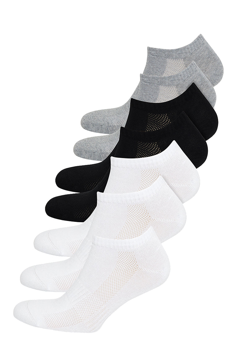 7'li Siyah Beyaz Gri Pamuk Karışımlı Bilek Boy Kadın Çorap Seti ANKLE - Socks - Westmark London EU(TR) Store Organik Pamuklu Sürdürülebilir Moda