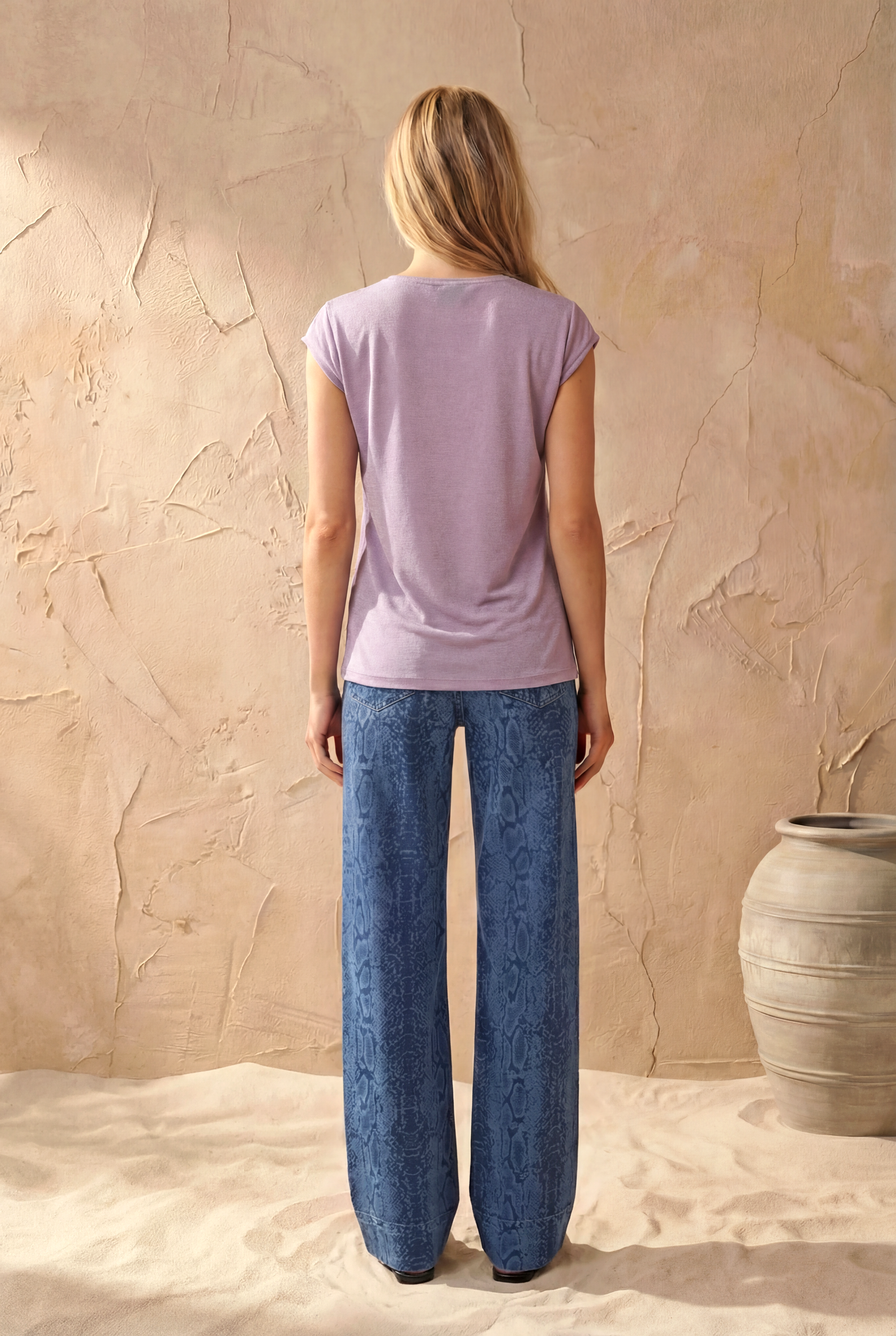 Açık Pembe Bisiklet Yaka Pamuklu Kadın Kısa Kollu T-Shirt BETTY O-NECK TOP - T-Shirt - Westmark London EU(TR) Store Organik Pamuklu Sürdürülebilir Moda
