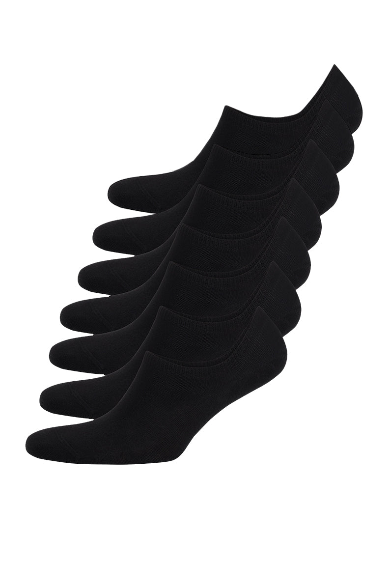 7'li Siyah Pamuk Karışımlı Kısa Kadın Çorap Seti INVISIBLE - Socks - Westmark London EU(TR) Store Organik Pamuklu Sürdürülebilir Moda