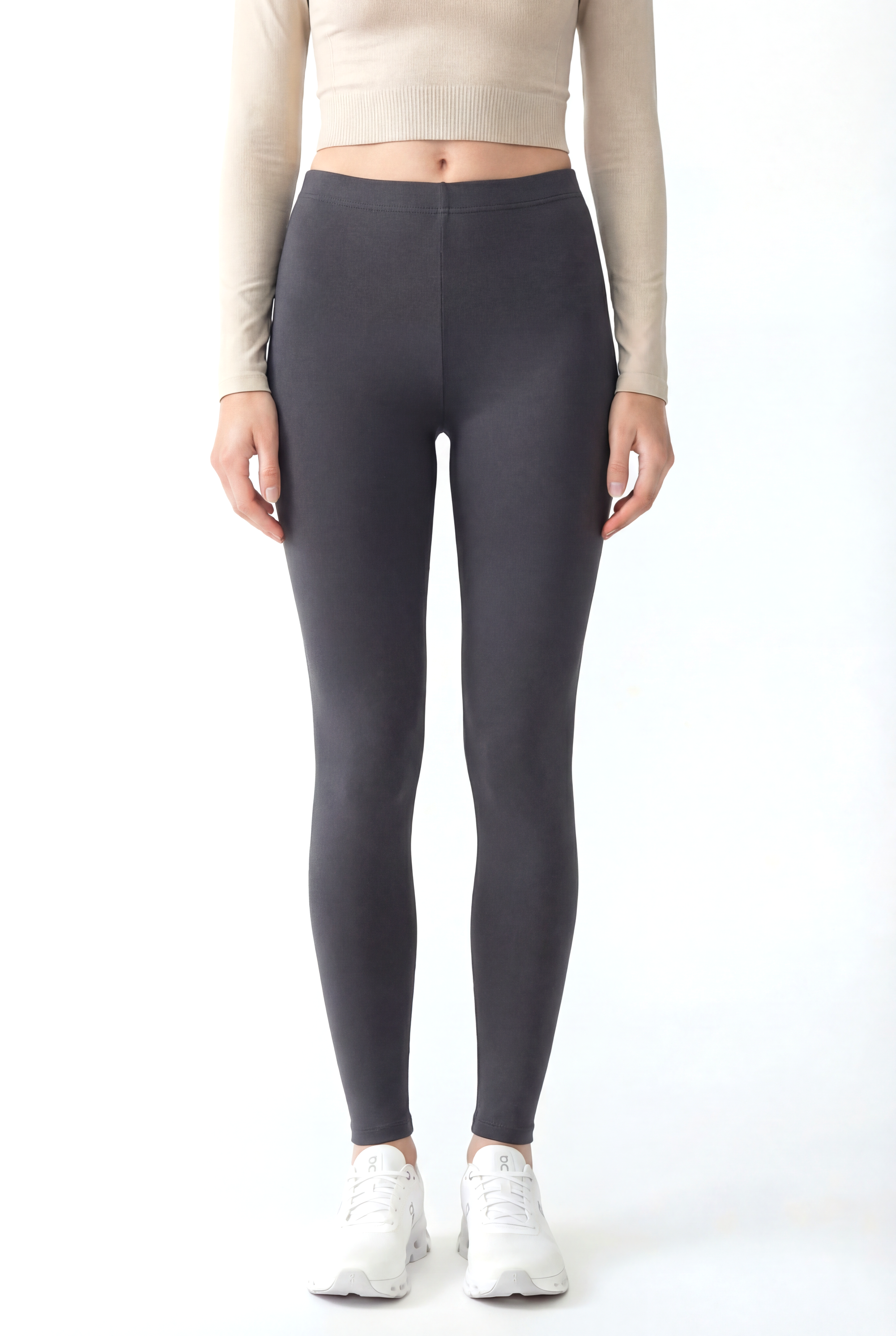 Koyu Gri Polyester Lastikli Bel Kadın Tayt Lillian Long Legging - Sweatpant - Westmark London EU(TR) Store Organik Pamuklu Sürdürülebilir Moda