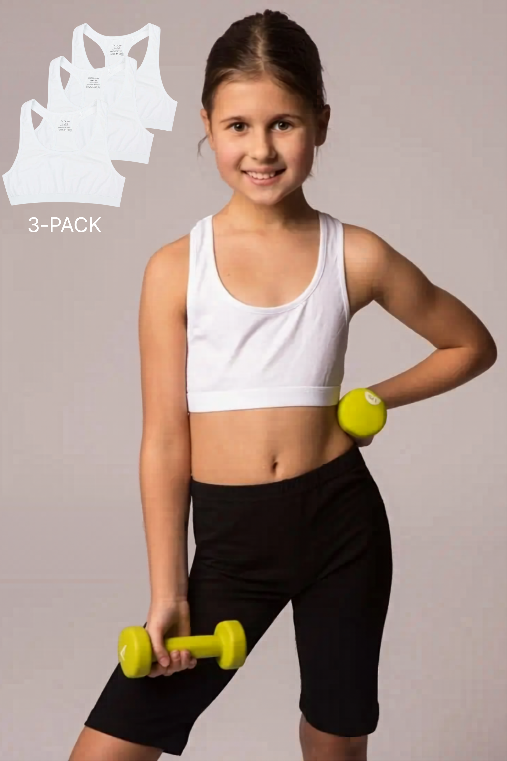 3'lü Beyaz Pamuk / Elastan Kız Çocuk Bustiyer Set LCJULIA - Underwear - Westmark London EU(TR) Store Organik Pamuklu Sürdürülebilir Moda