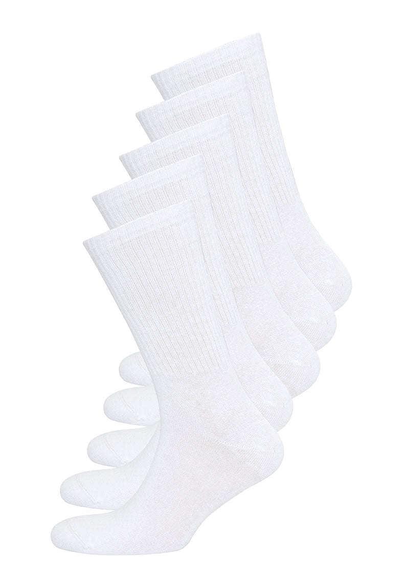 5'li Beyaz Pamuk Karışımlı Uzun Boy Kadın Çorap Seti TENNIS - Socks - Westmark London EU(TR) Store Organik Pamuklu Sürdürülebilir Moda
