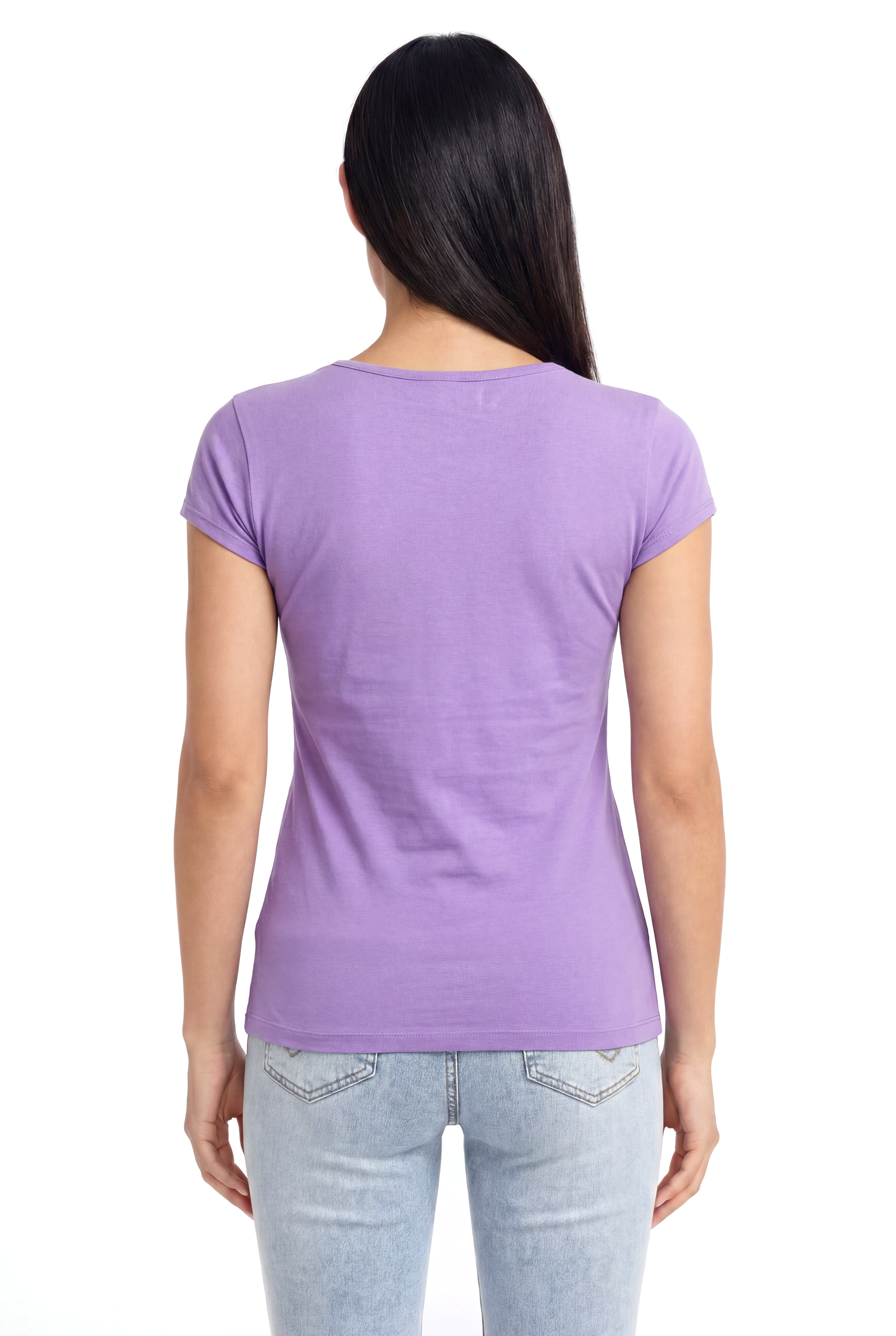 Lila V Yaka Kısa Kollu Kadın T-Shirt VALLI V-NECK S/S TOP - T-Shirt - Westmark London EU(TR) Store Organik Pamuklu Sürdürülebilir Moda