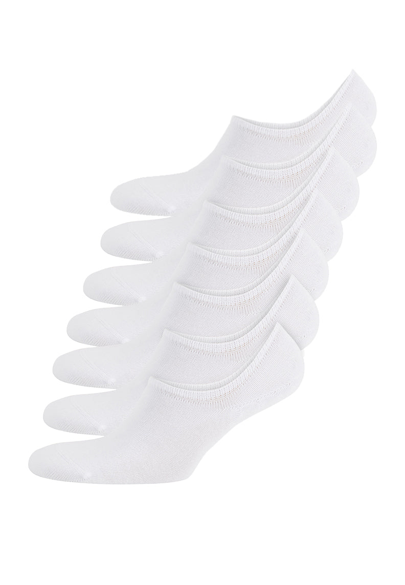 7'li Beyaz Pamuk Karışımlı Kısa Kadın Çorap Seti INVISIBLE - Socks - Westmark London EU(TR) Store Organik Pamuklu Sürdürülebilir Moda