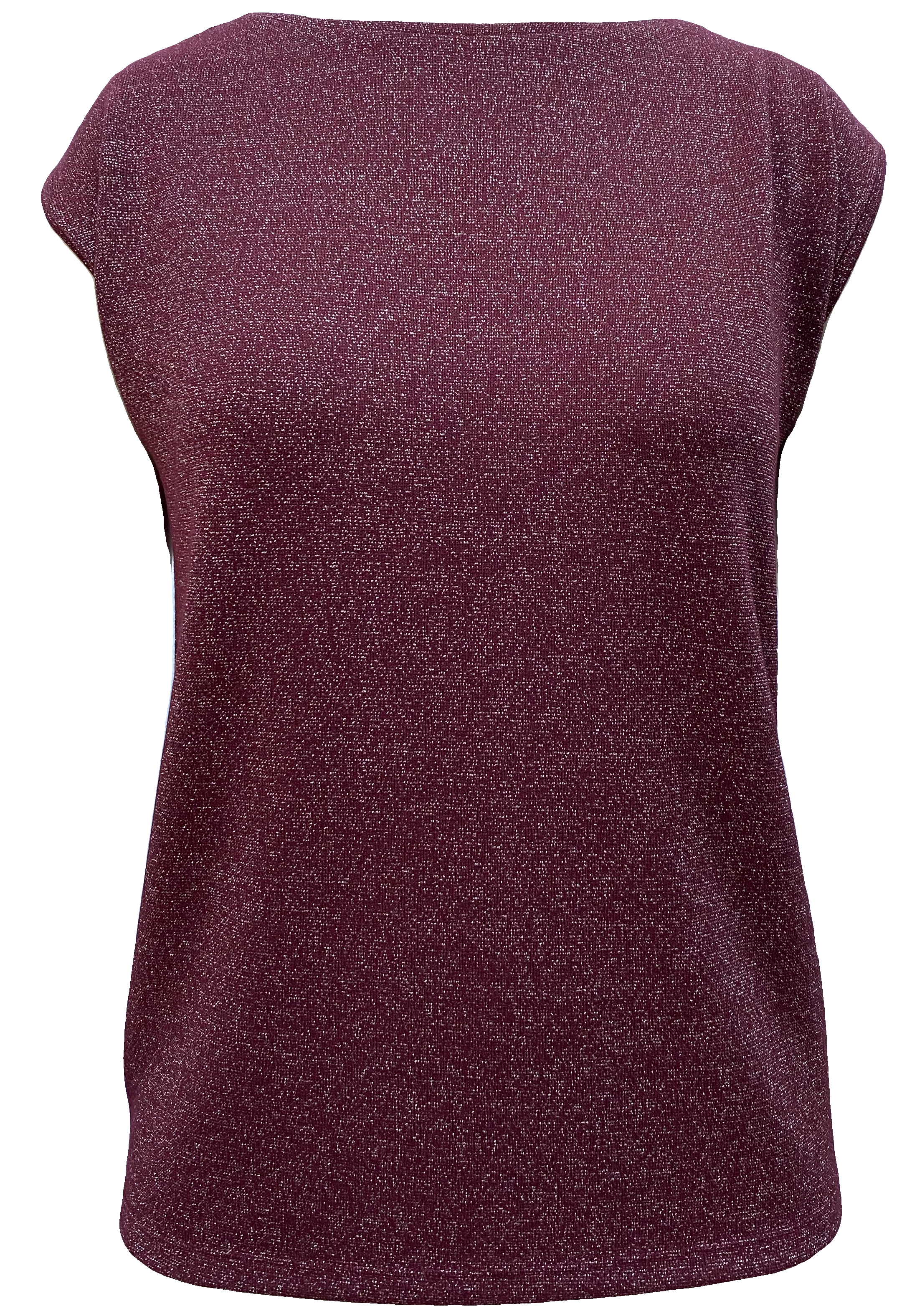 Bordo Bisiklet Yaka Simli Kısa Kollu Kadın T-Shirt SKY GLITTER S/S TOP - T-Shirt - Westmark London EU(TR) Store Organik Pamuklu Sürdürülebilir Moda