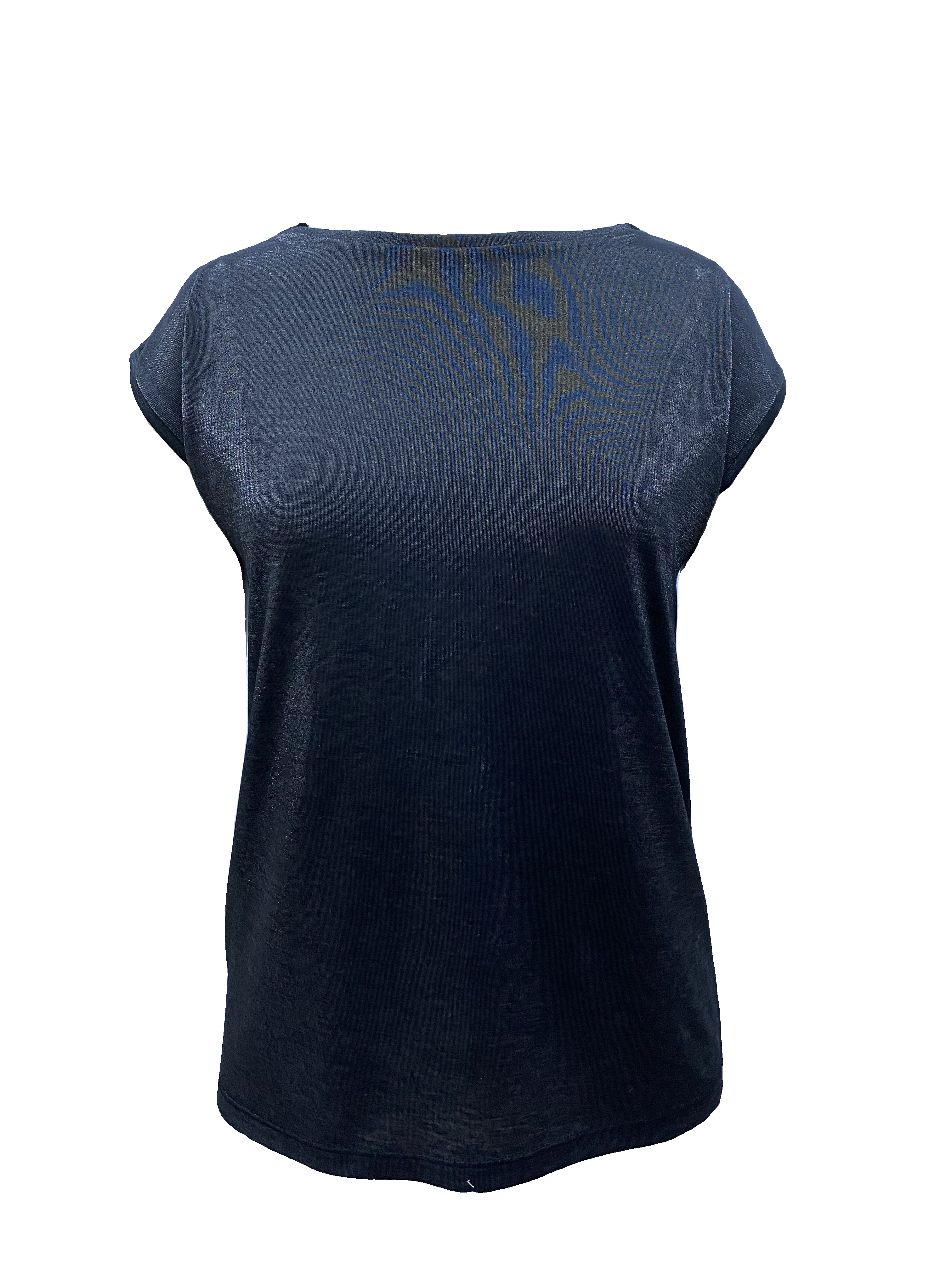 Parlak Gri Bisiklet Yaka Simli Kısa Kollu Kadın T-Shirt SKY GLITTER S/S TOP - T-Shirt - Westmark London EU(TR) Store Organik Pamuklu Sürdürülebilir Moda