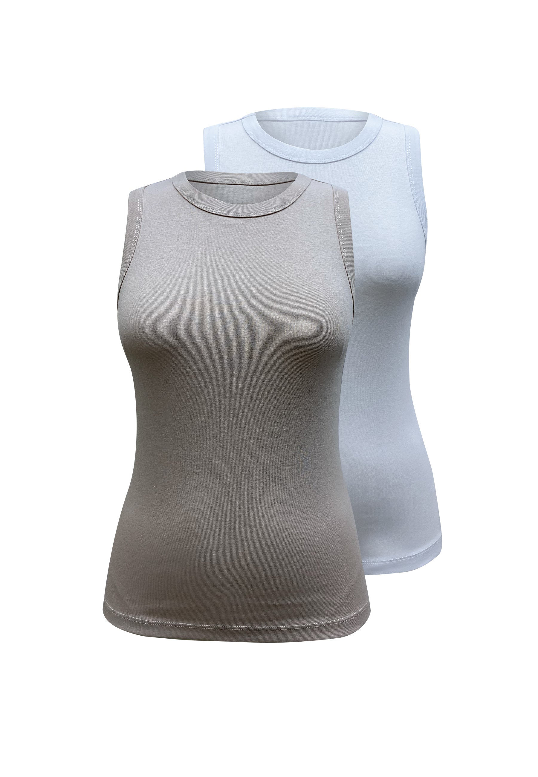 2'li Küllü Pembe Beyaz Bisiklet Yaka Pamuklu Kısa Kollu Kadın T-Shirt CHARLOTTE S/L TOP - Tops - Westmark London EU(TR) Store Organik Pamuklu Sürdürülebilir Moda