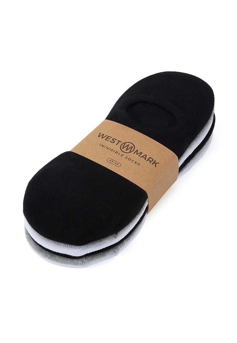 INVISIBLE SOCKS 6-PACK in Black, White, Grey Melange - Socks - Westmark London EU(TR) Store Organik Pamuklu Sürdürülebilir Moda